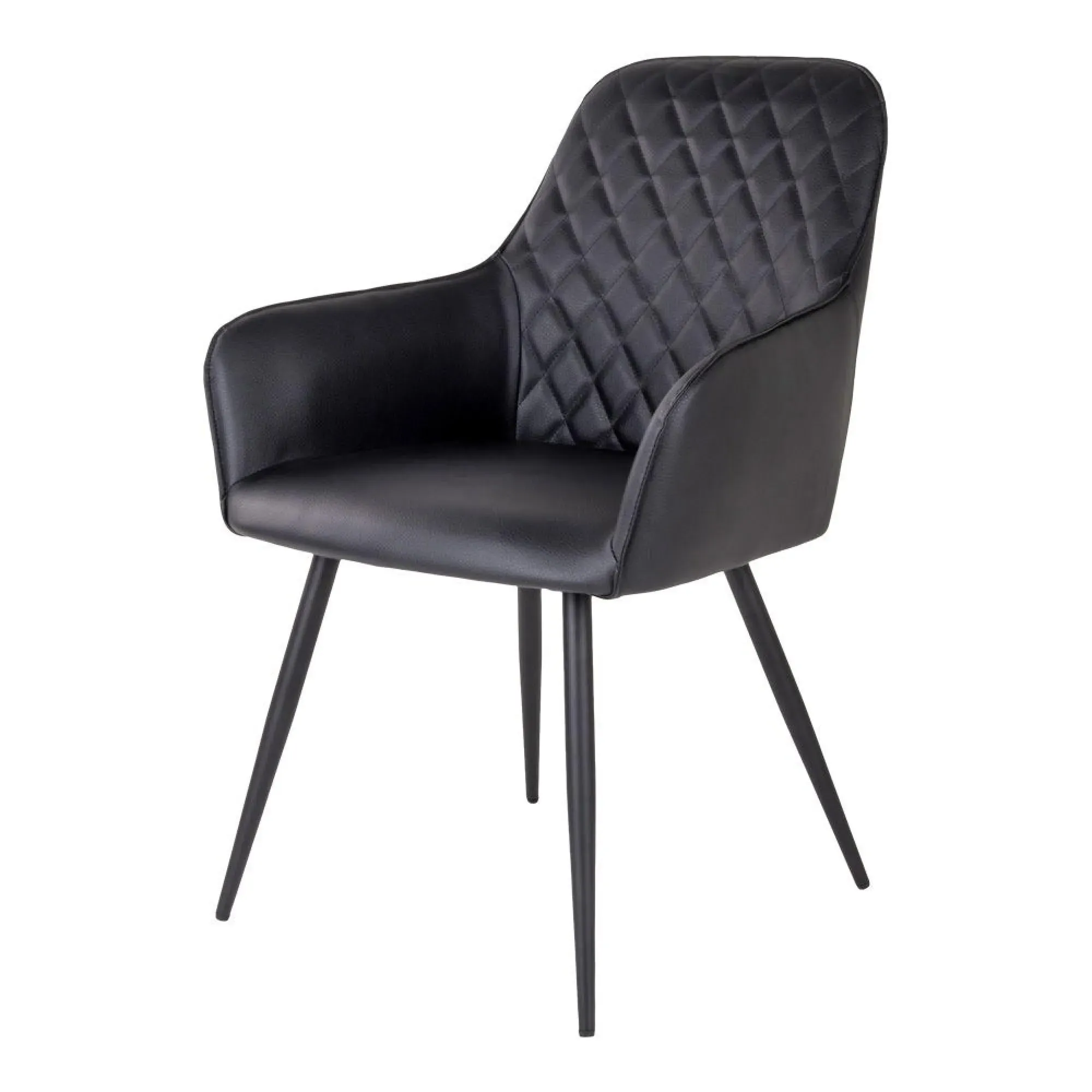 Harbo Dining Chair - Black, Faux Leather