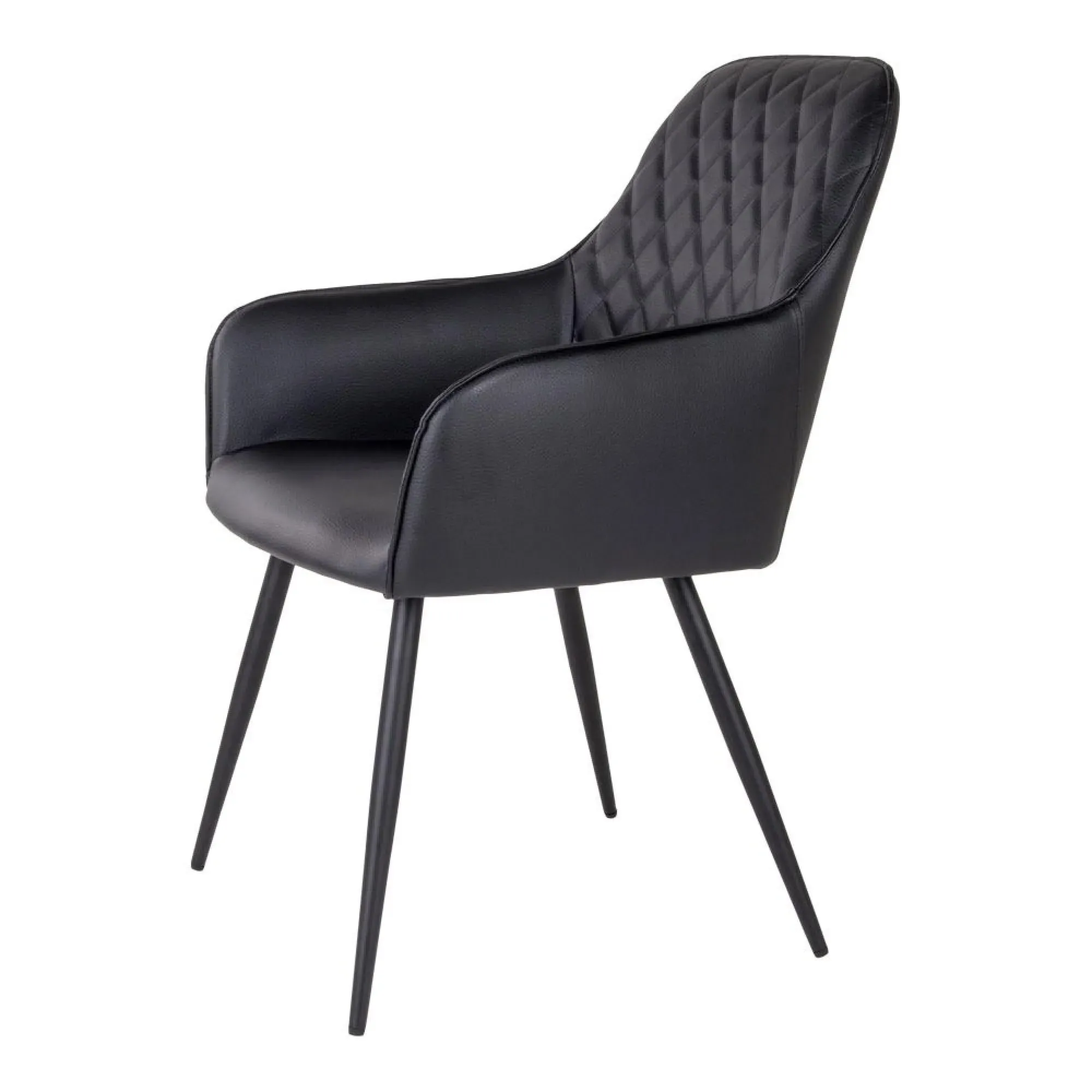 Harbo Dining Chair - Black, Faux Leather
