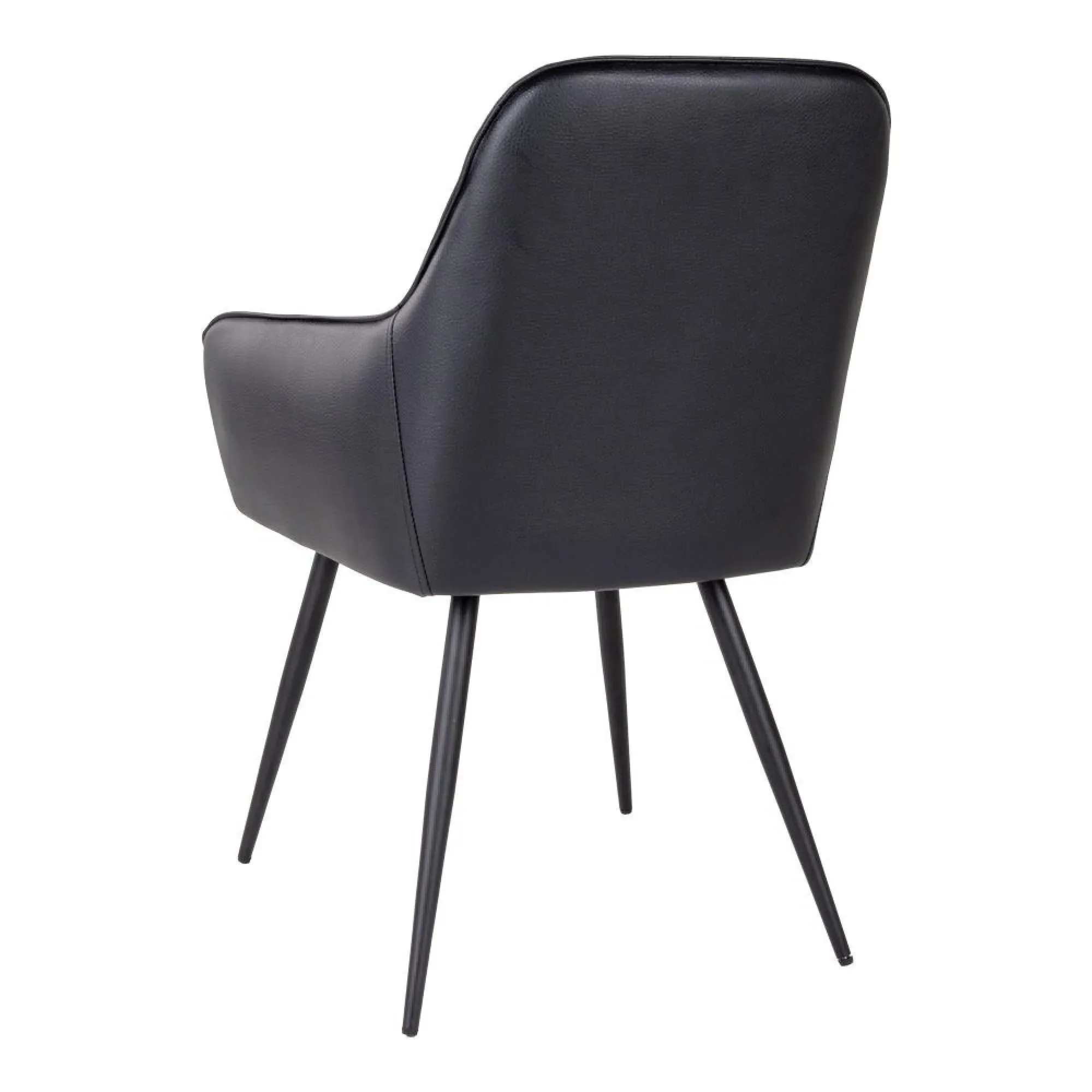 Harbo Dining Chair - Black, Faux Leather