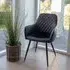 Harbo Dining Chair - Black, Faux Leather