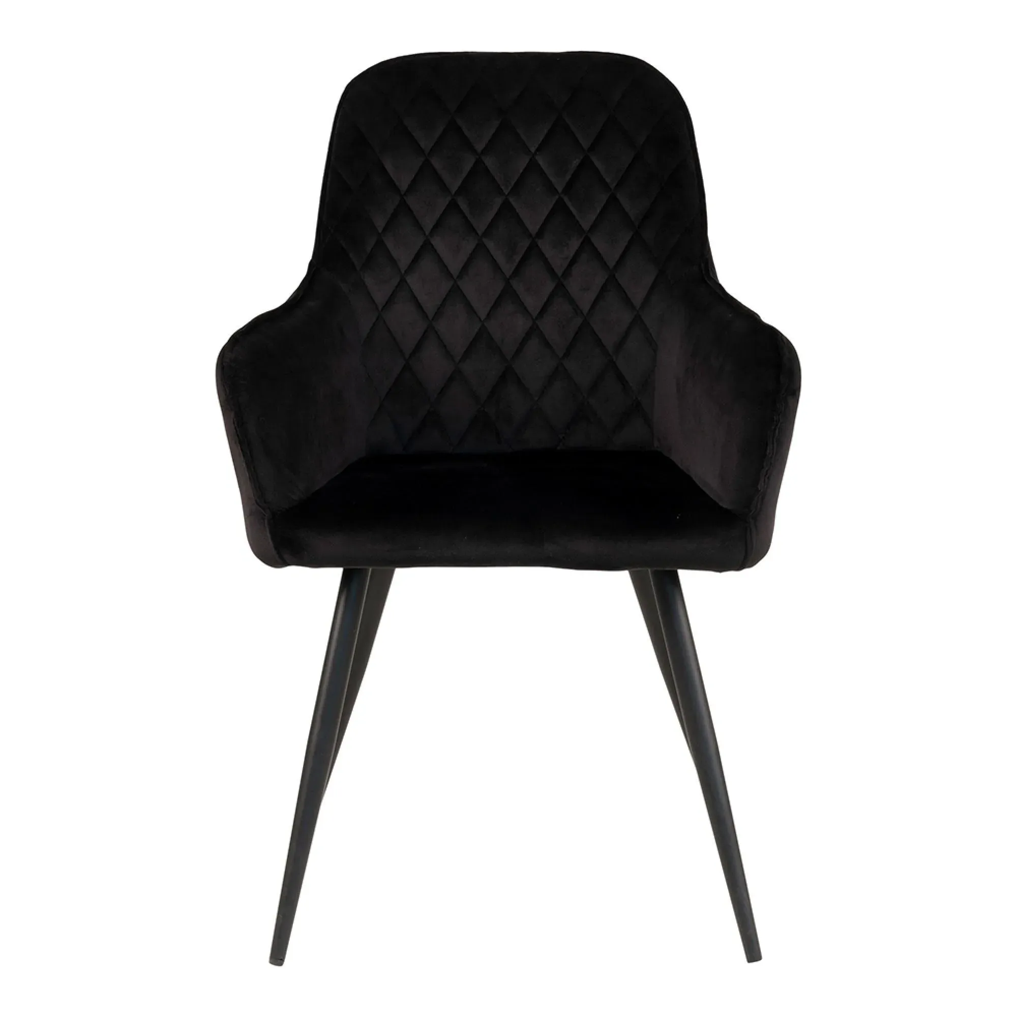 Harbo Dining Chair - Black, Velvet