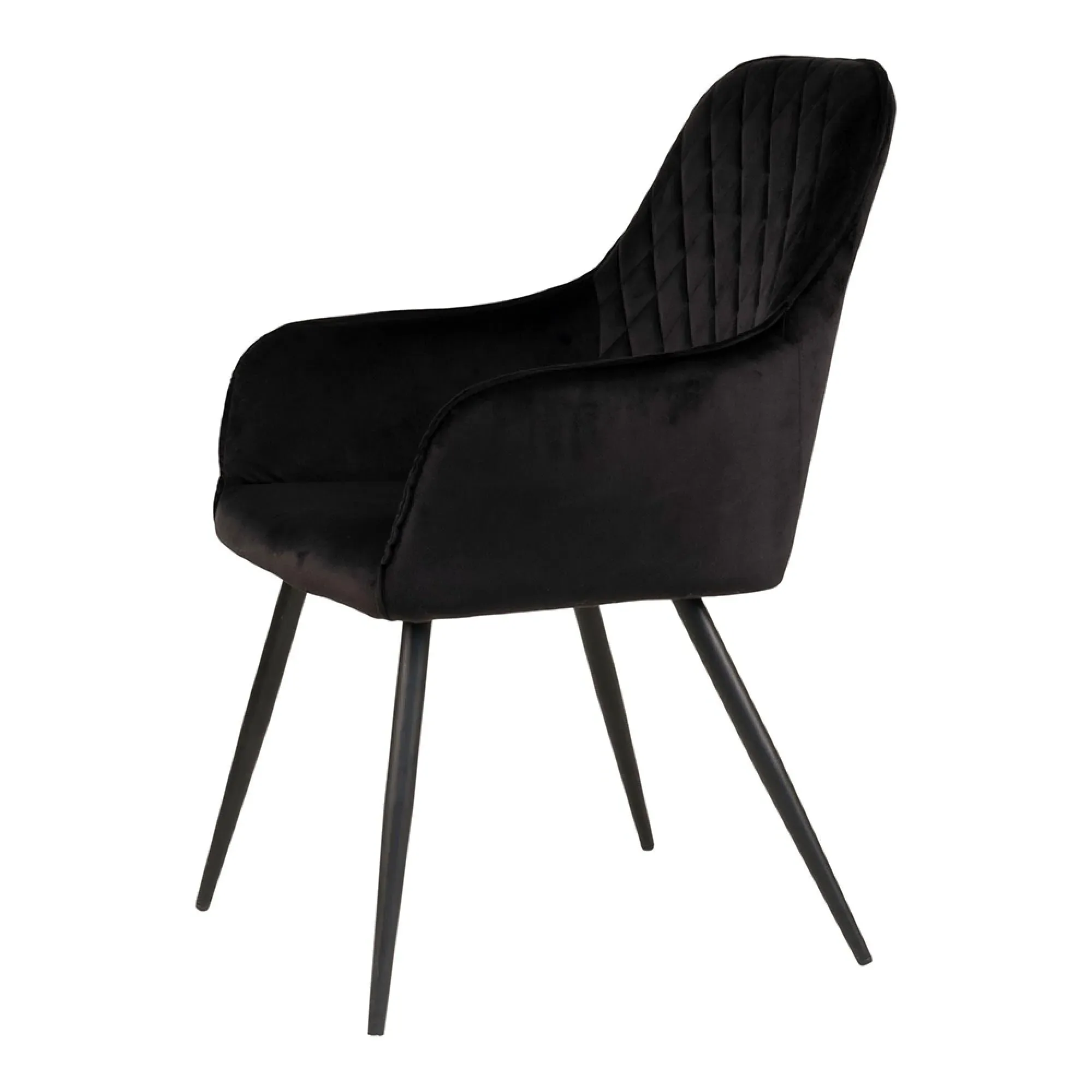 Harbo Dining Chair - Black, Velvet