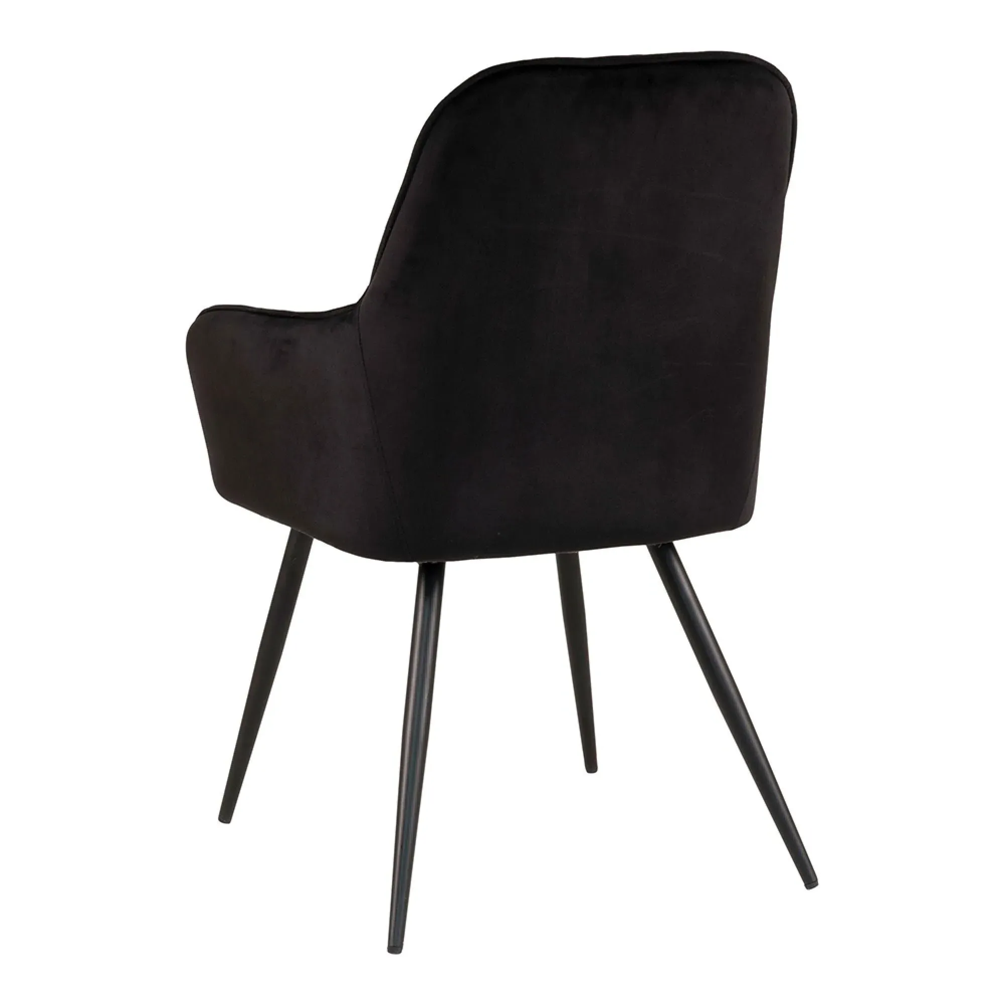 Harbo Dining Chair - Black, Velvet