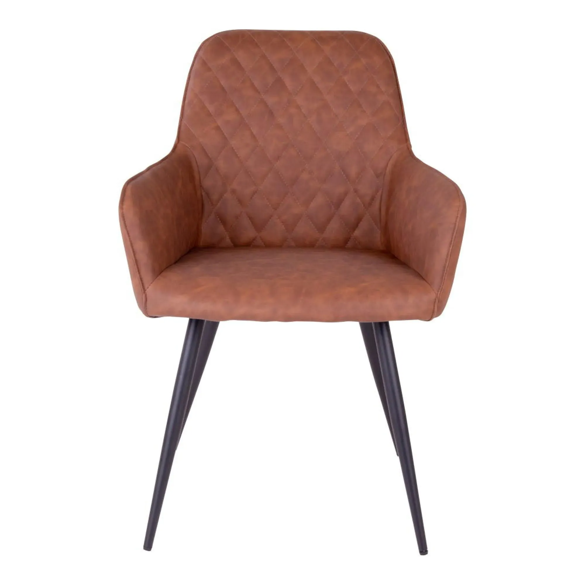 Harbo Dining Chair - Brown, Faux Leather