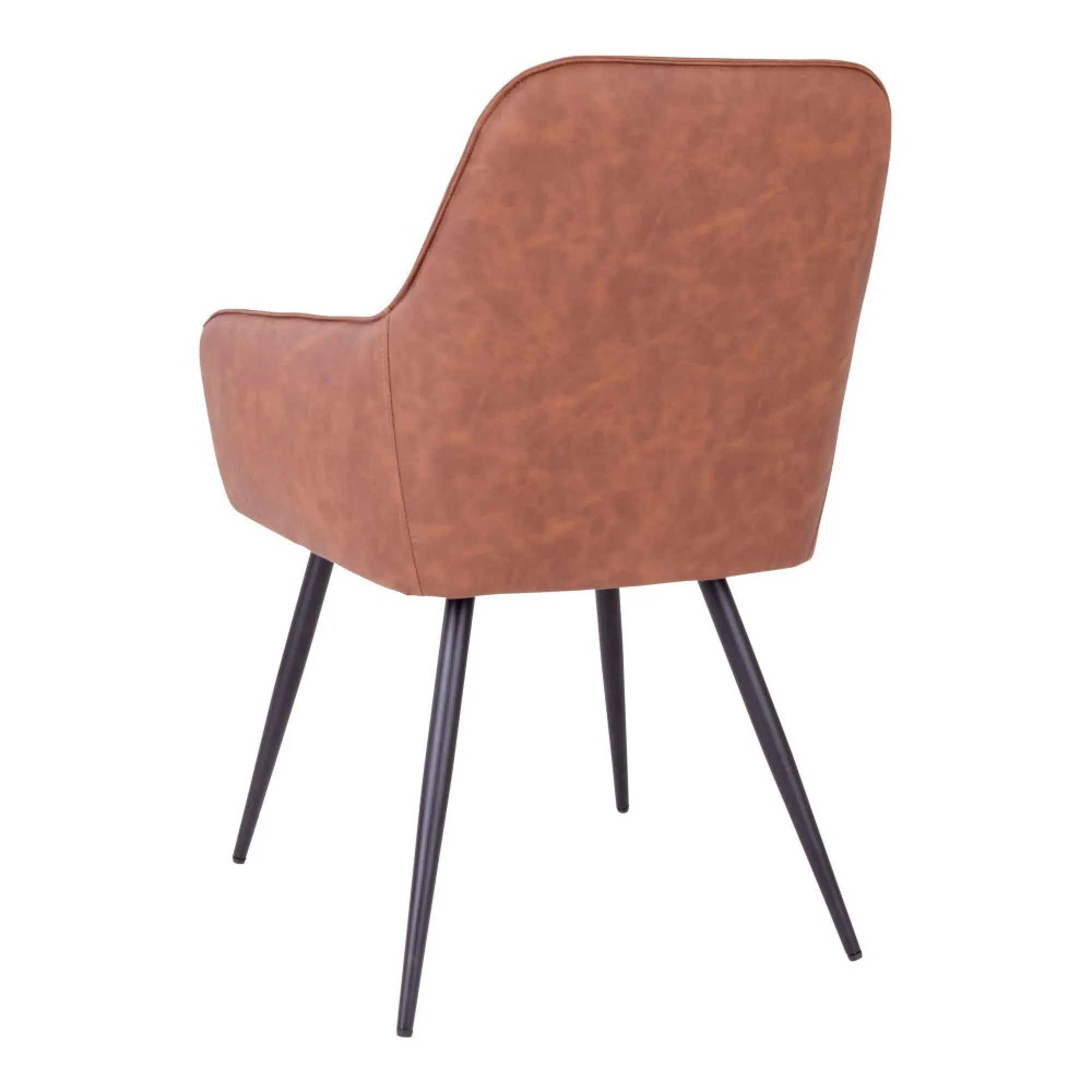 Harbo Dining Chair - Brown, Faux Leather