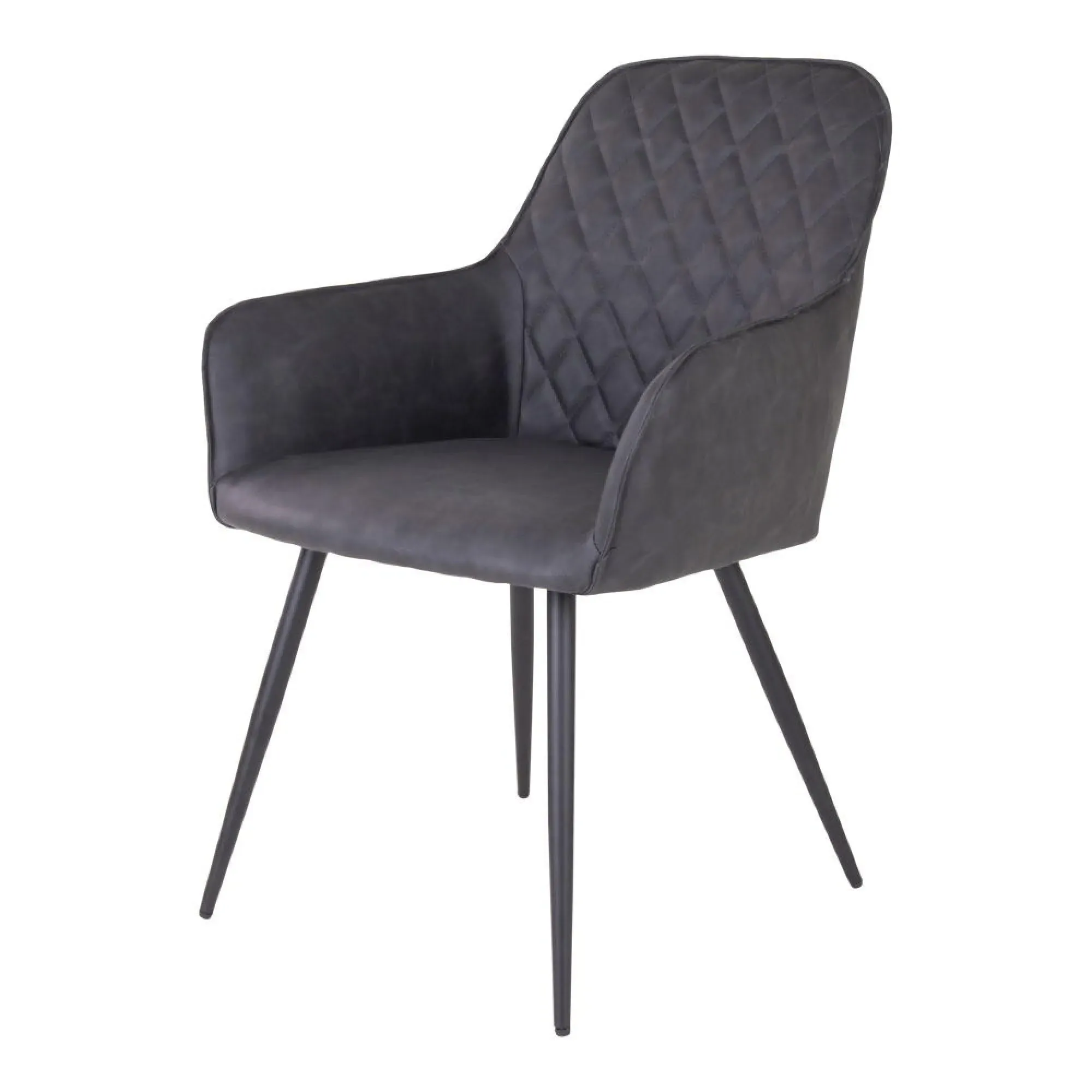 Harbo Dining Chair - Grey, Faux Leather