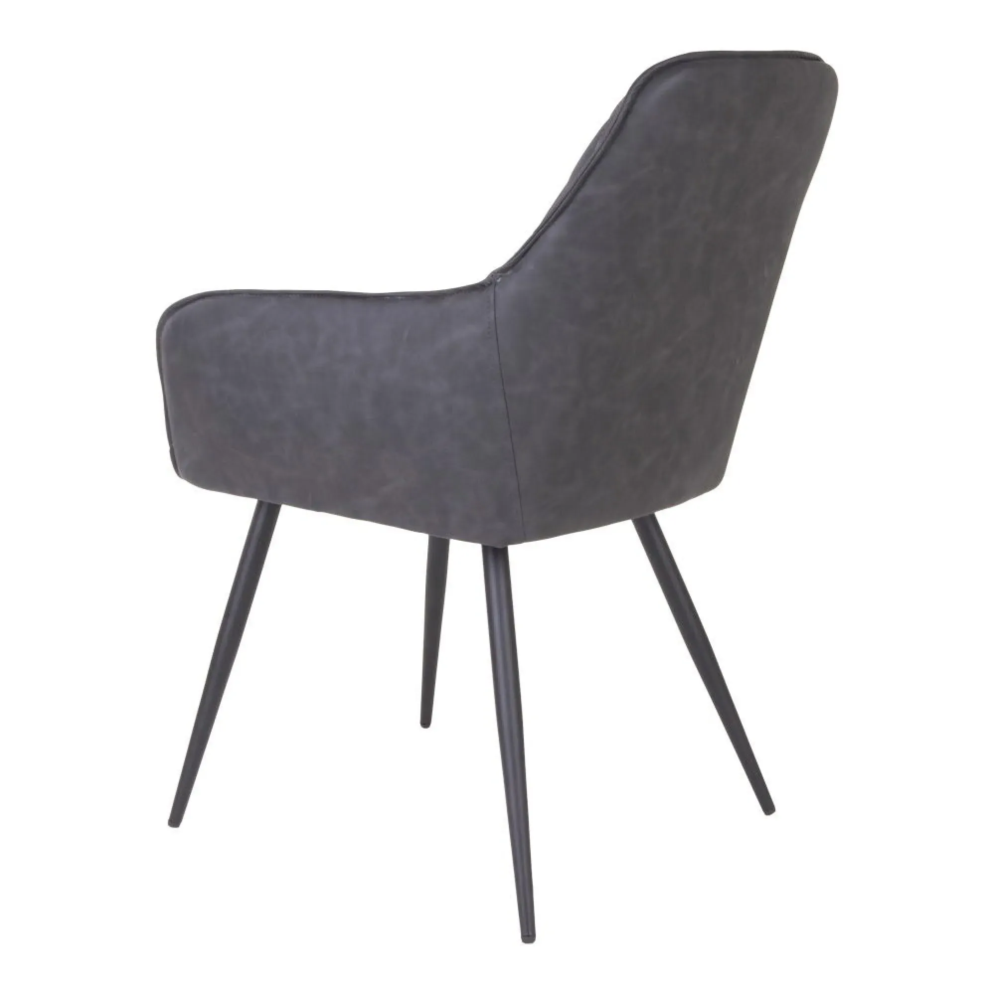 Harbo Dining Chair - Grey, Faux Leather