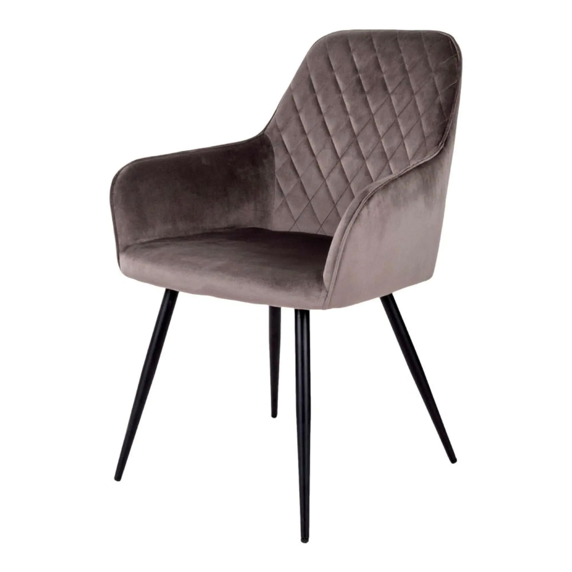 Harbo Dining Chair - Light Brown, Velvet