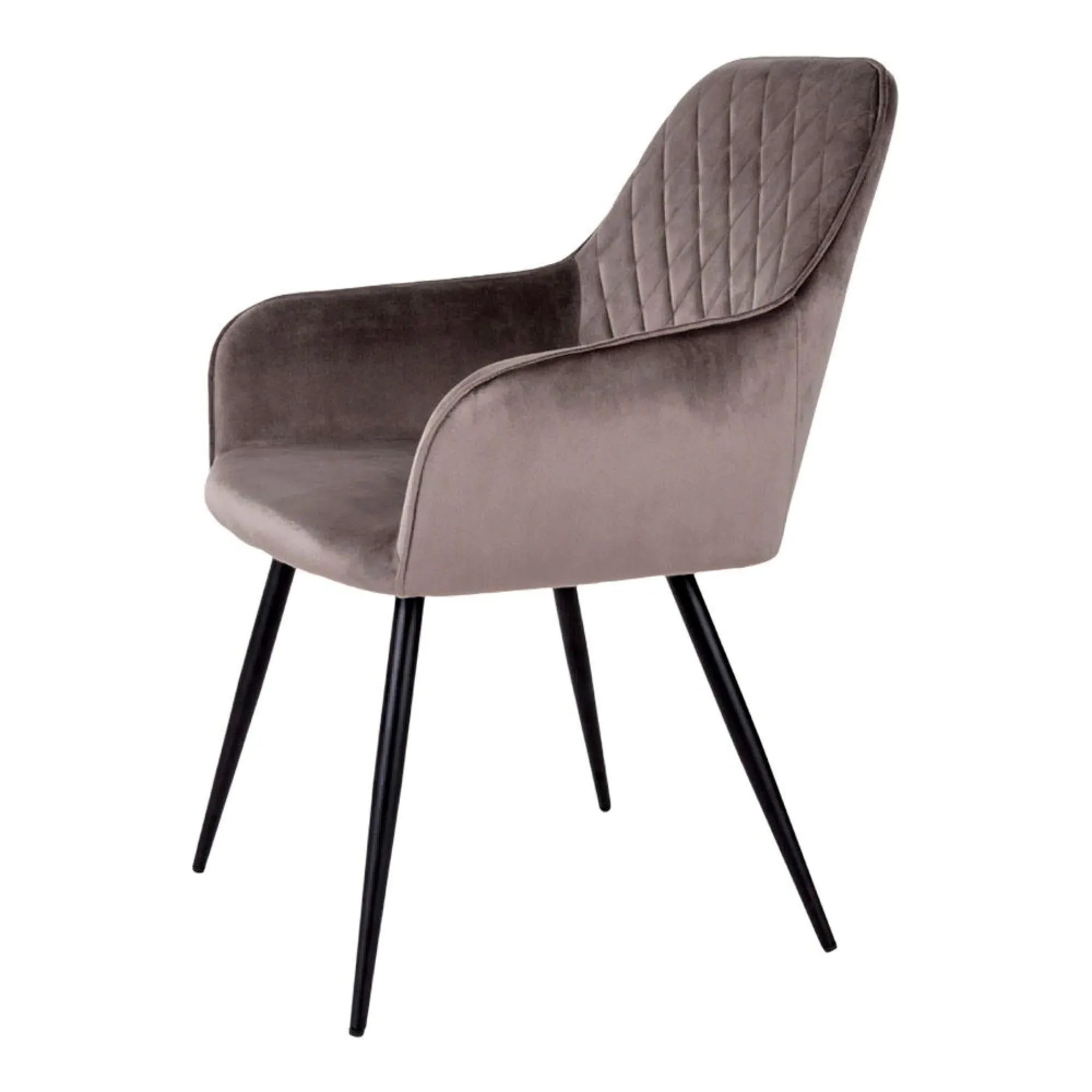 Harbo Dining Chair - Light Brown, Velvet