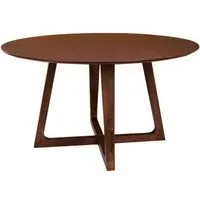 Hellerup 4-Seater Round Pedestal Dining Table - Walnut