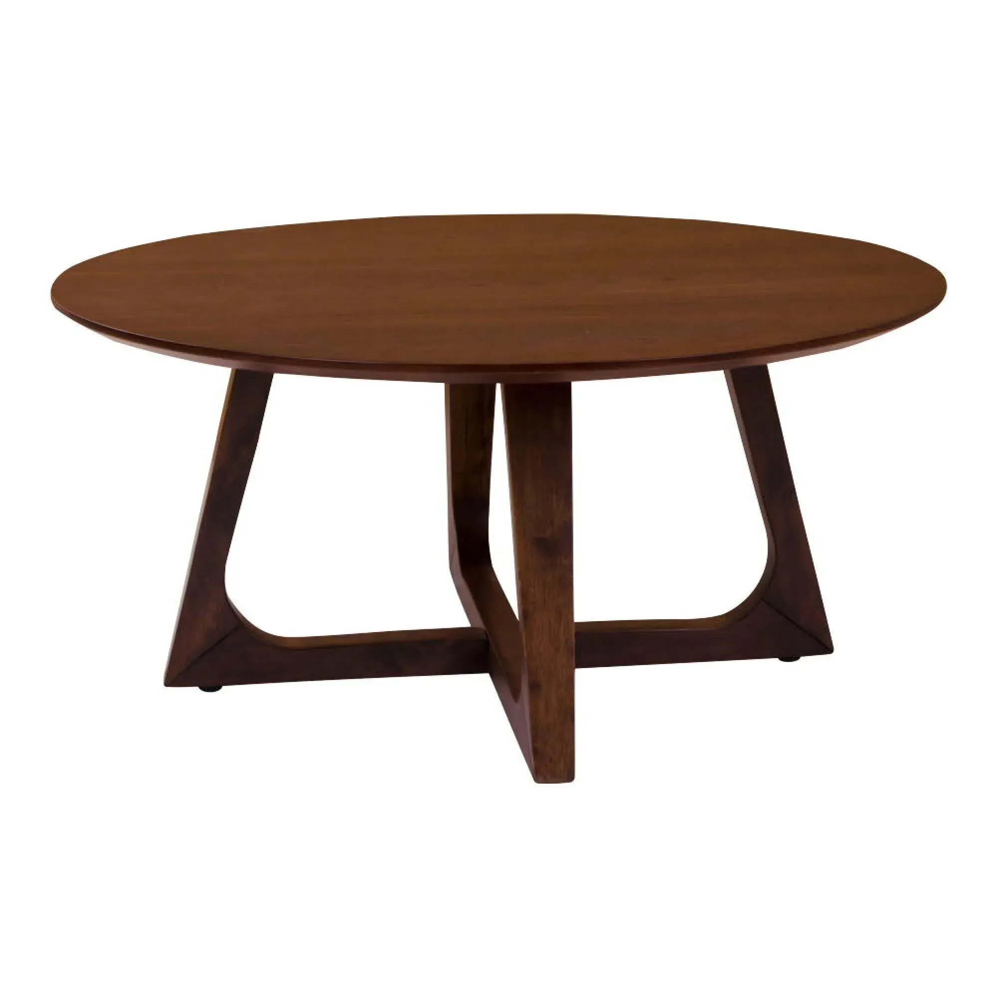 Hellerup Round Coffee Table - Brown, Walnut