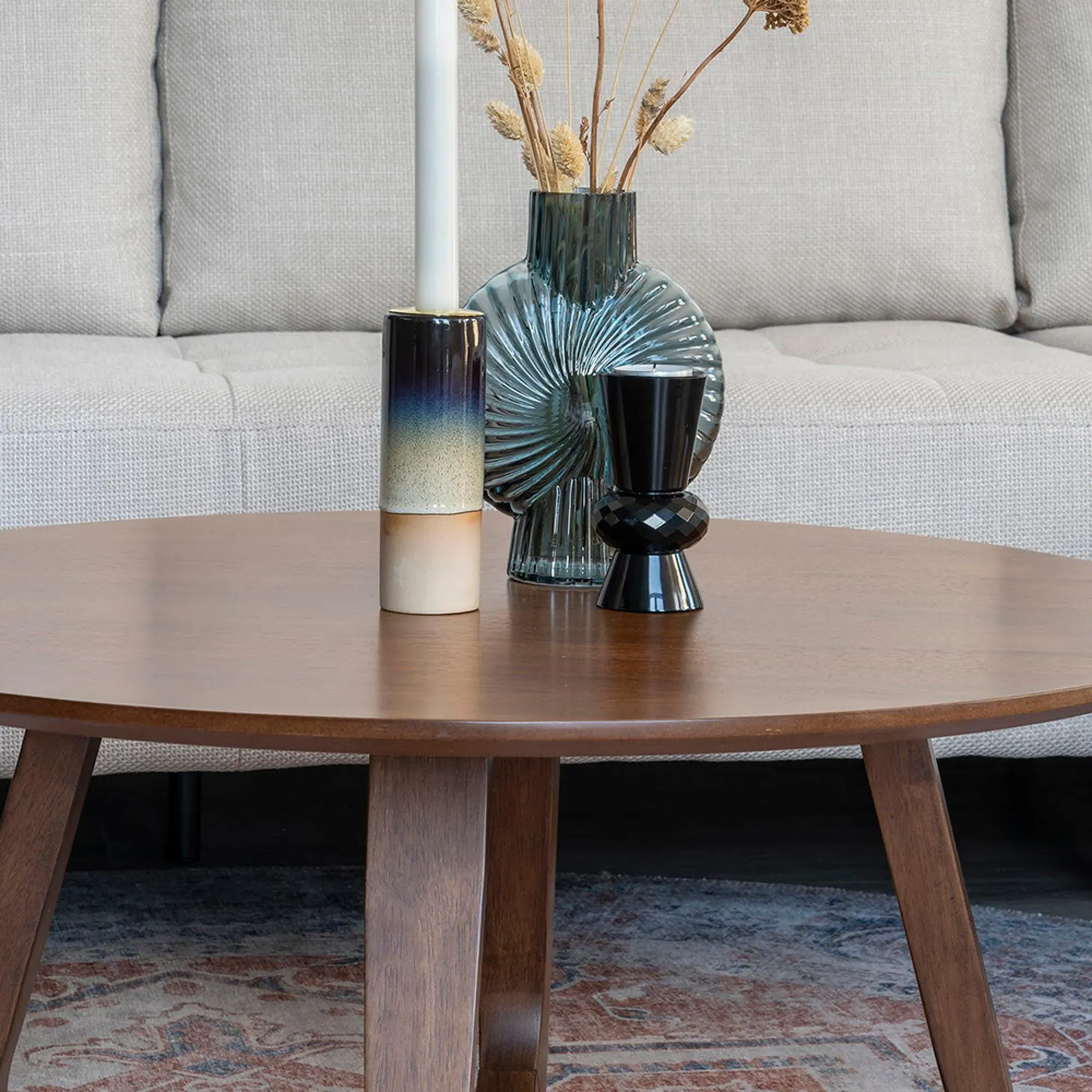 Hellerup Round Coffee Table - Brown, Walnut