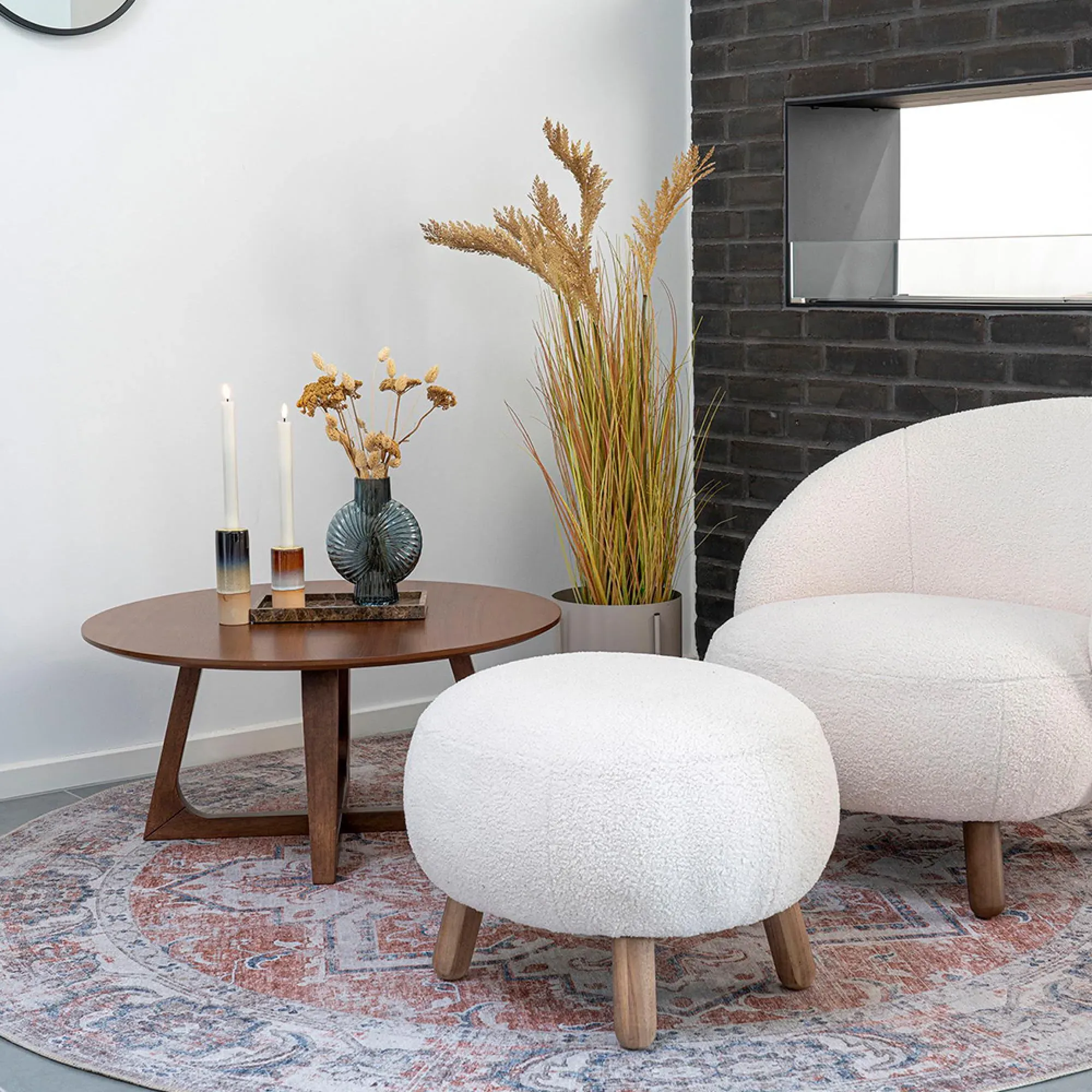 Hellerup Round Coffee Table - Brown, Walnut