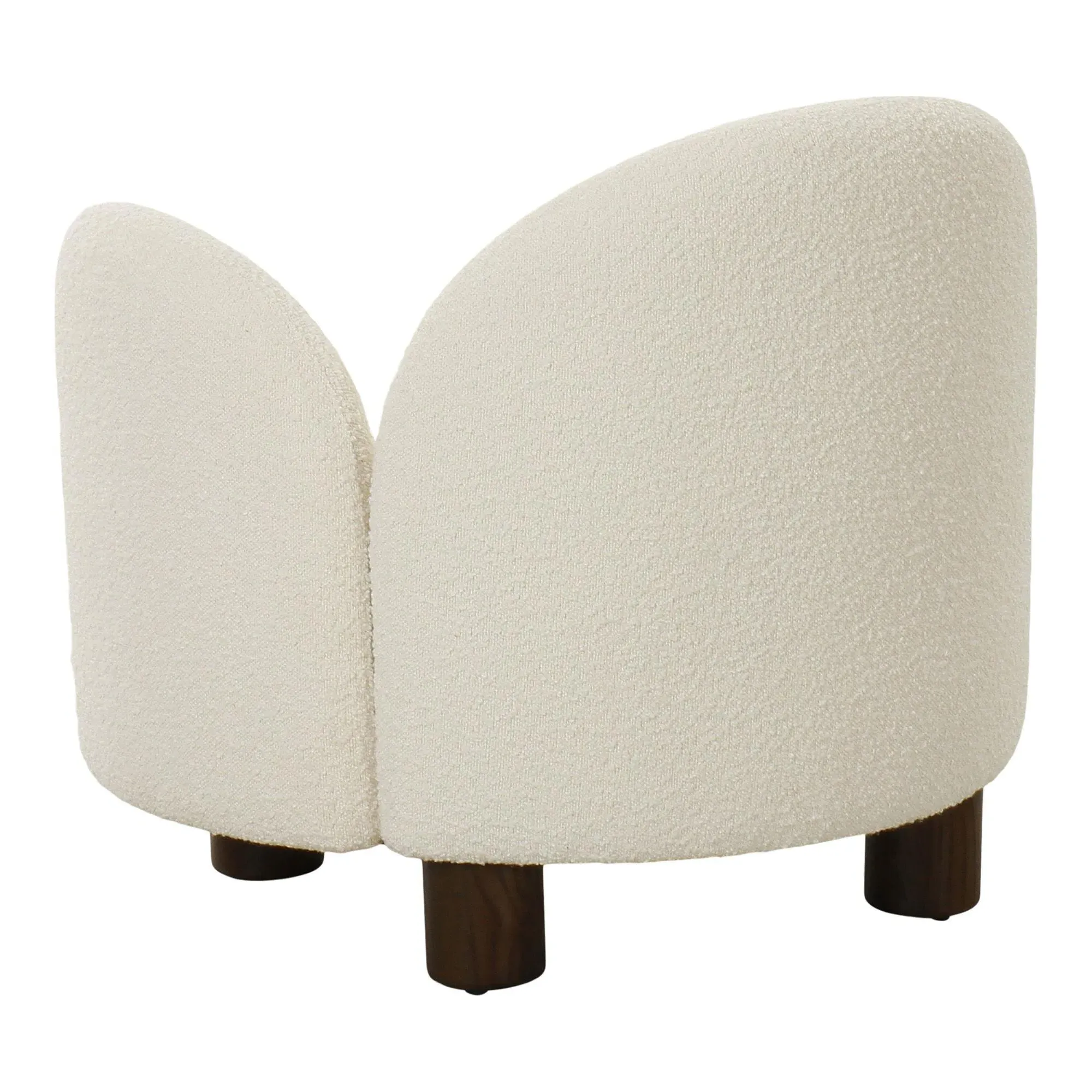 Honolulu LHF Lounge Chair - White, Boucle Fabric