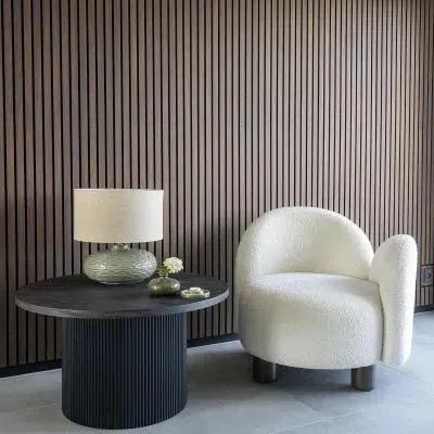 Honolulu LHF Lounge Chair - White, Boucle Fabric image