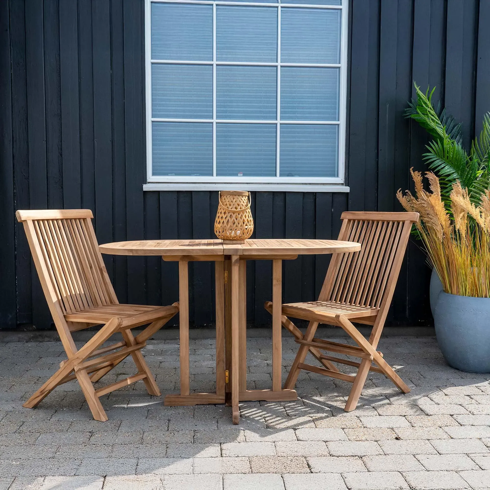 Huelva Oval Side Table - Natural, Teak