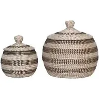 Ipoh Basket Set of 2 - Natural, Seagrass