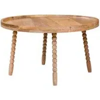 Jammu Round Coffee Table - Natural, Mango Wood