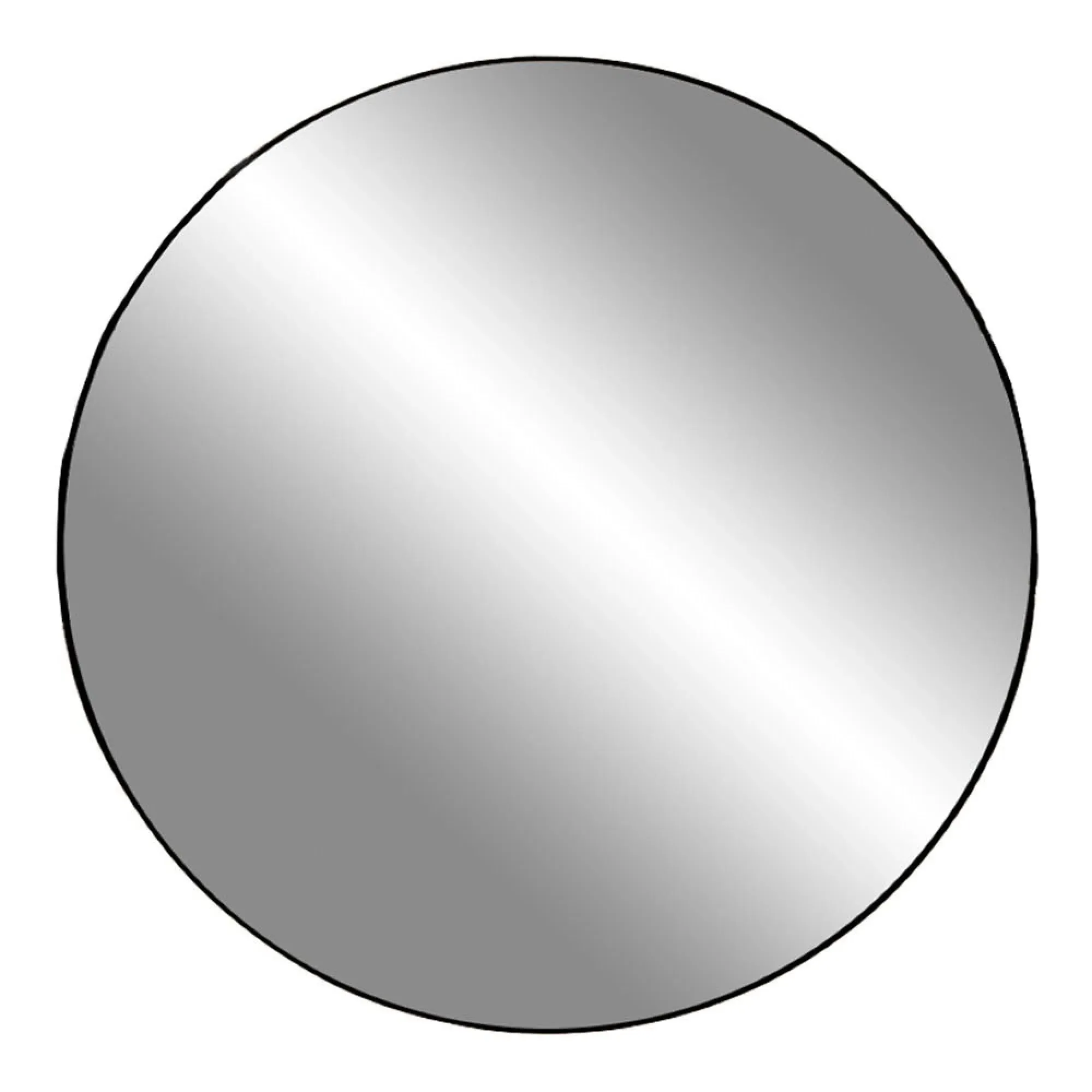 Jersey Round Wall Mirror - Black