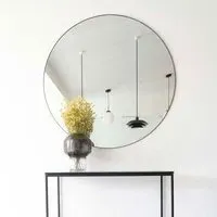 Jersey Round Wall Mirror - Black