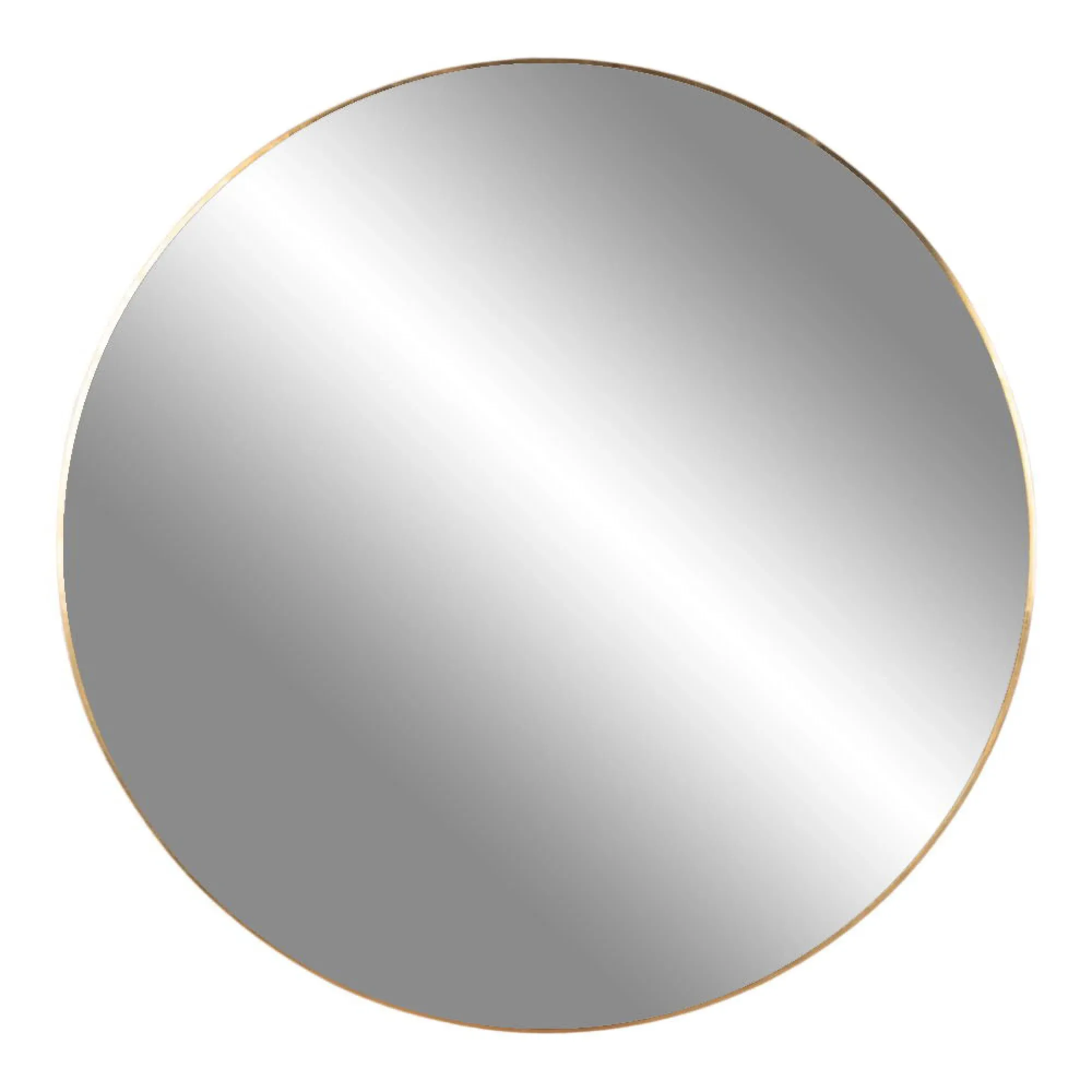 Jersey Round Wall Mirror - Brass