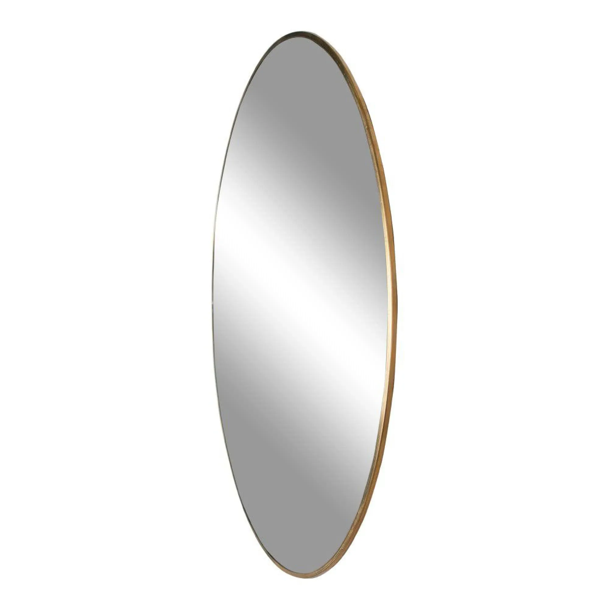 Jersey Round Wall Mirror - Brass