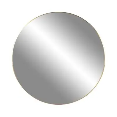 Jersey Round Wall Mirror - Brass