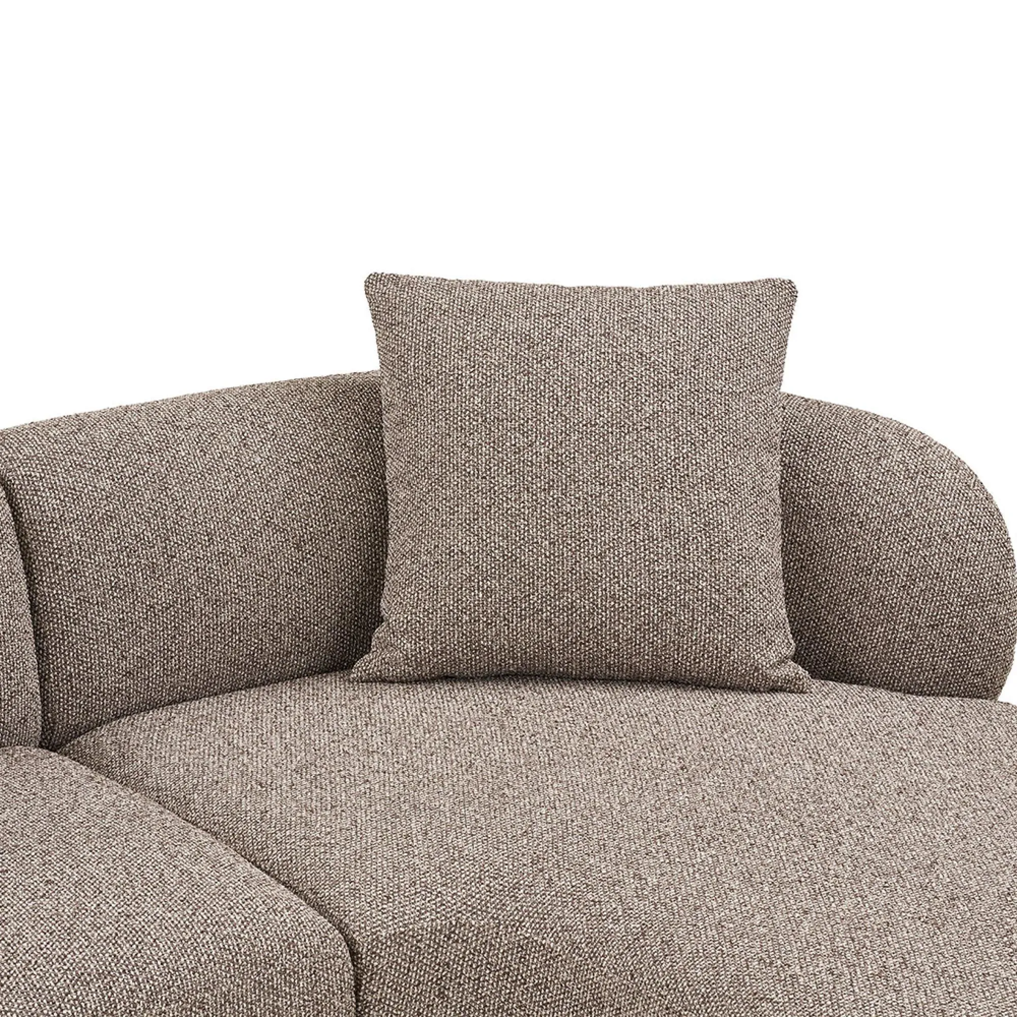 Kingston LHF Lounge Sofa - Brown, Fabric