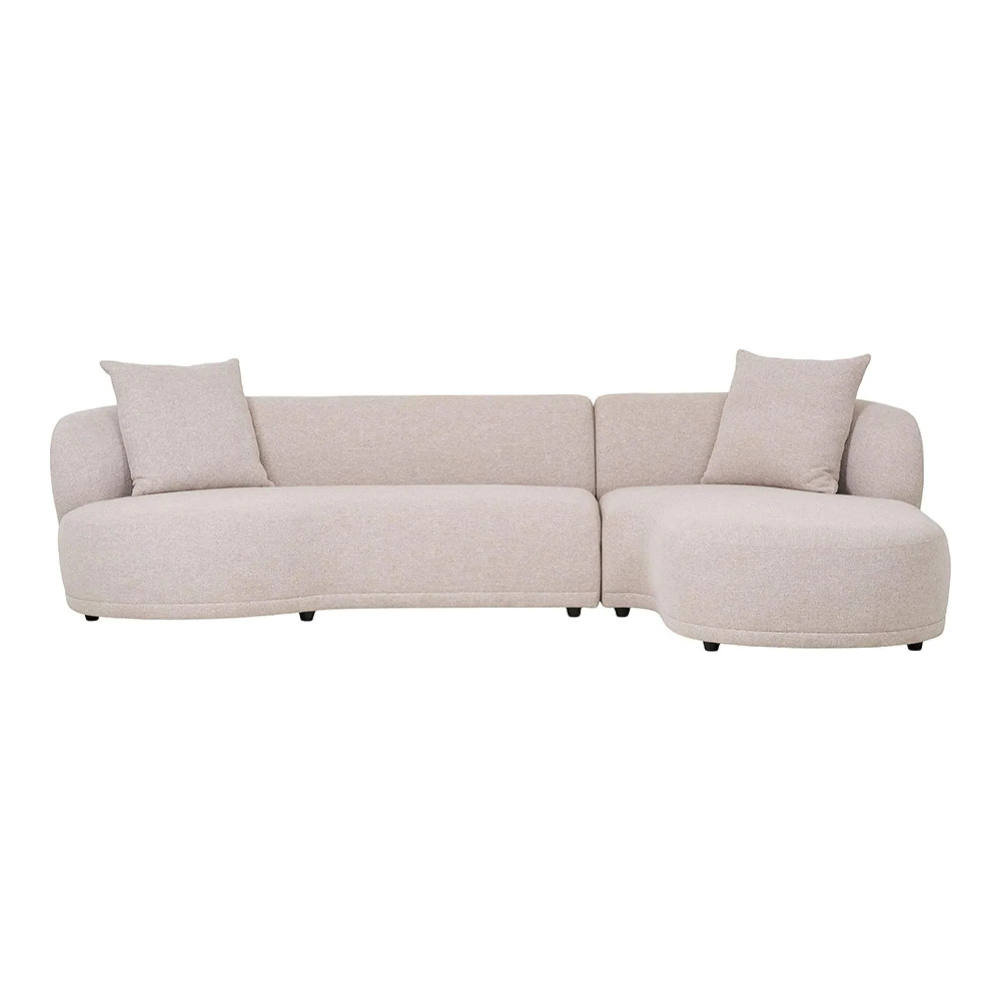 Kingston LHF Lounge Sofa - Natural, Fabric