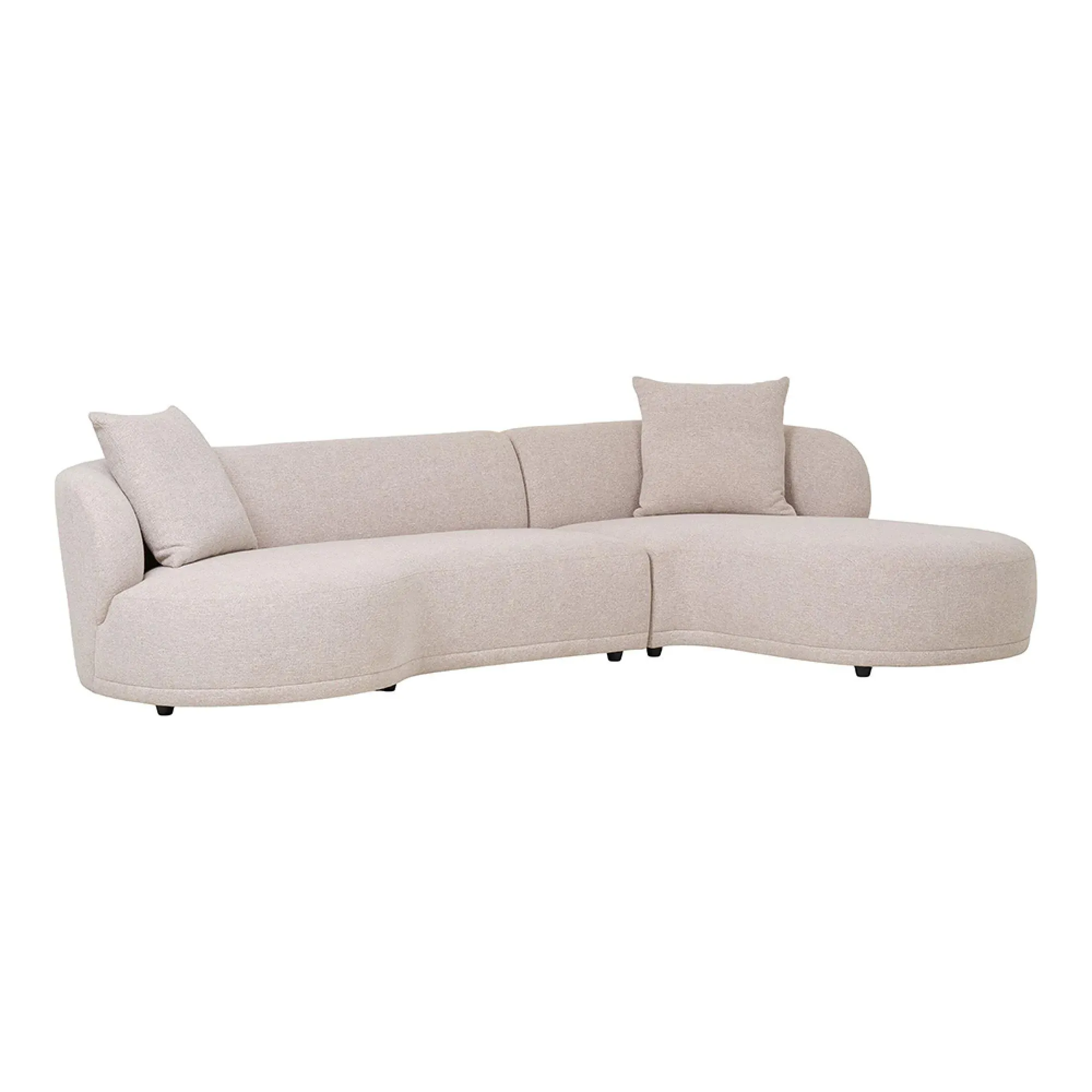 Kingston LHF Lounge Sofa - Natural, Fabric