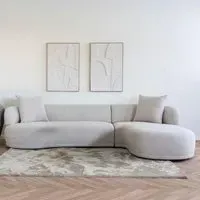 Kingston LHF Lounge Sofa - Natural, Fabric