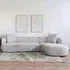Kingston LHF Lounge Sofa - Natural, Fabric