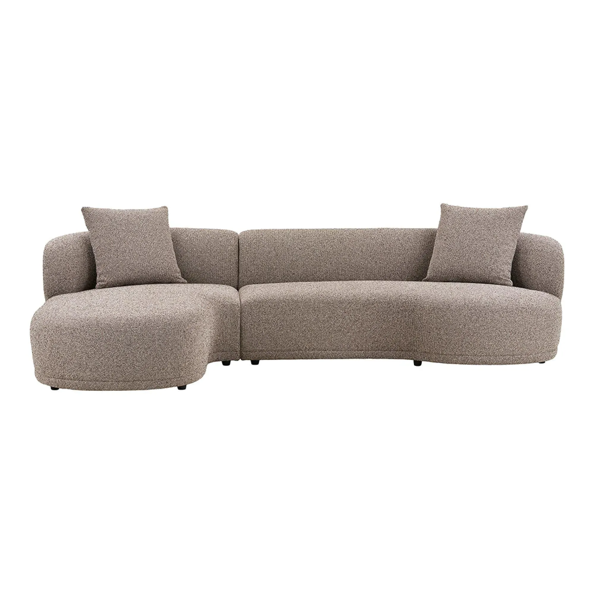 Kingston RHF Lounge Sofa - Brown, Fabric