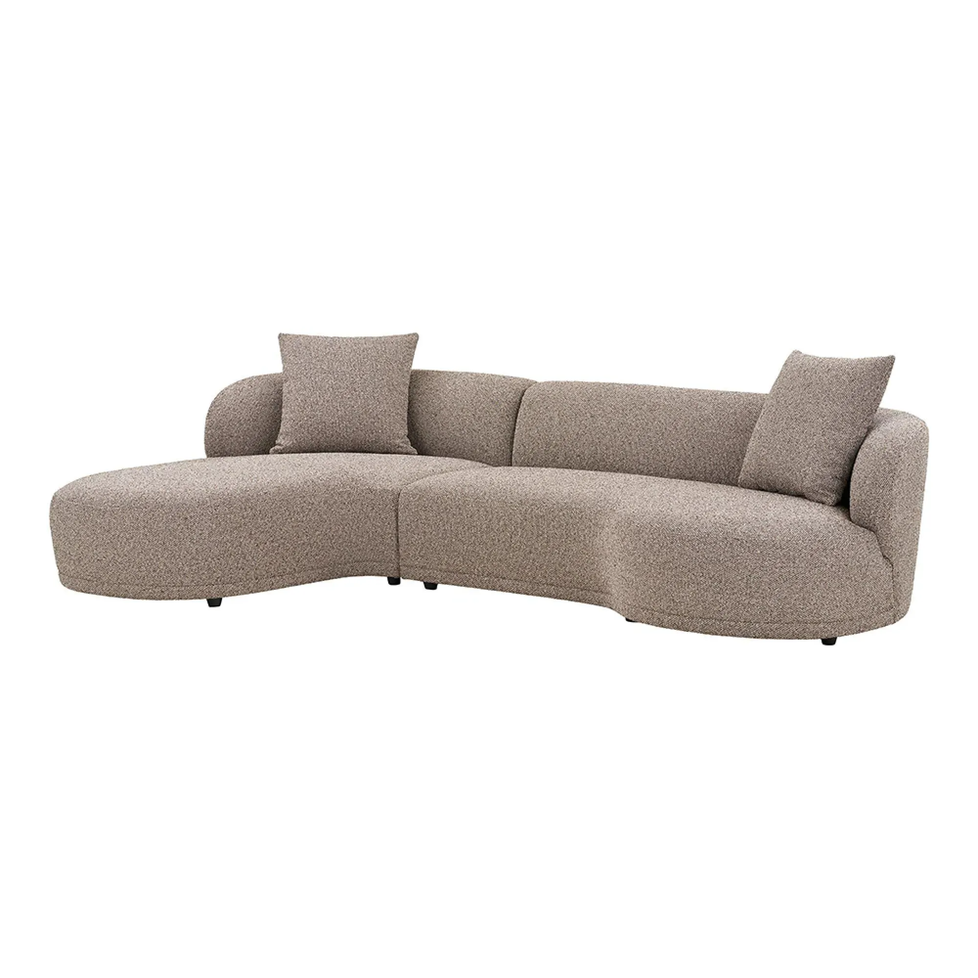 Kingston RHF Lounge Sofa - Brown, Fabric