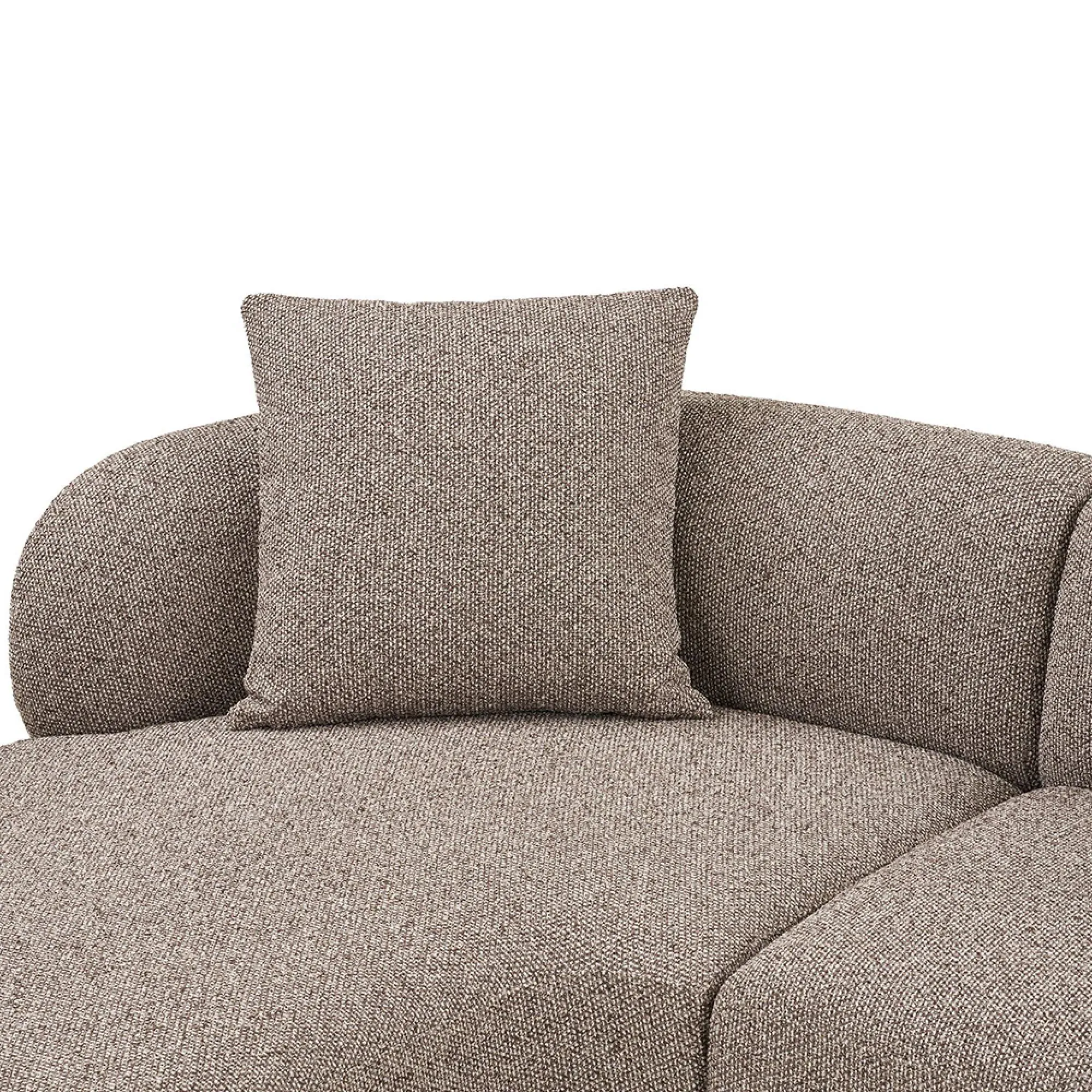 Kingston RHF Lounge Sofa - Brown, Fabric