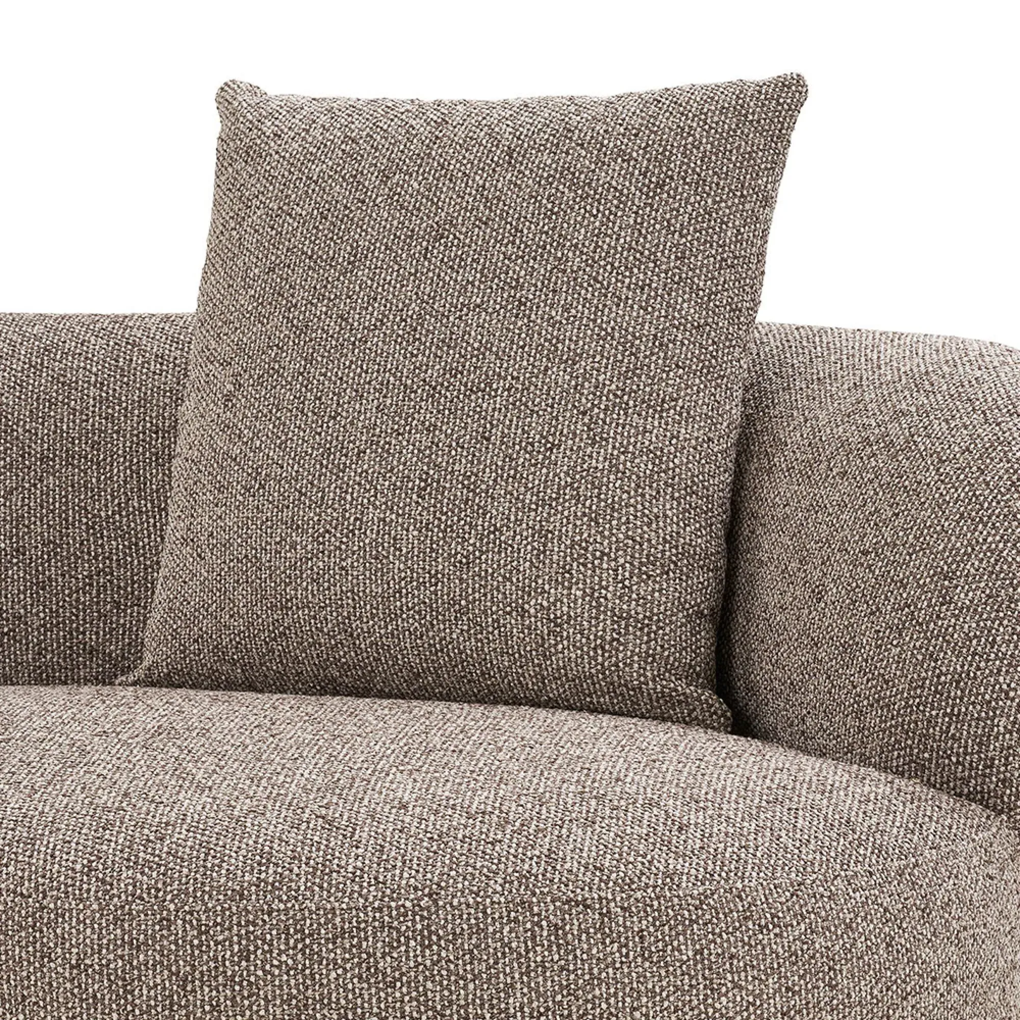 Kingston RHF Lounge Sofa - Brown, Fabric