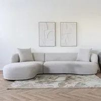 Kingston RHF Lounge Sofa - Natural, Fabric