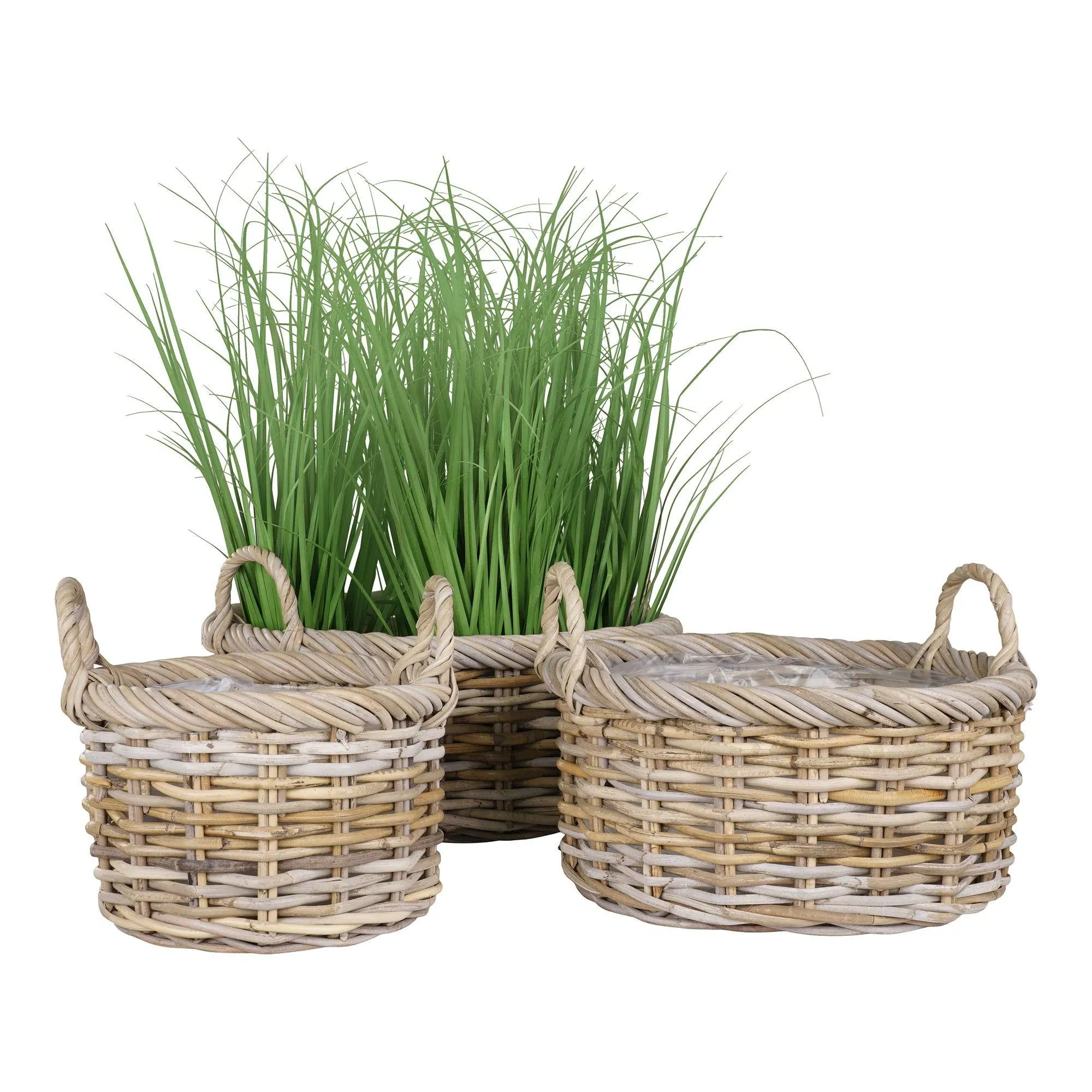 Kuta Kubu Rattan Basket Set of 3 - Brown