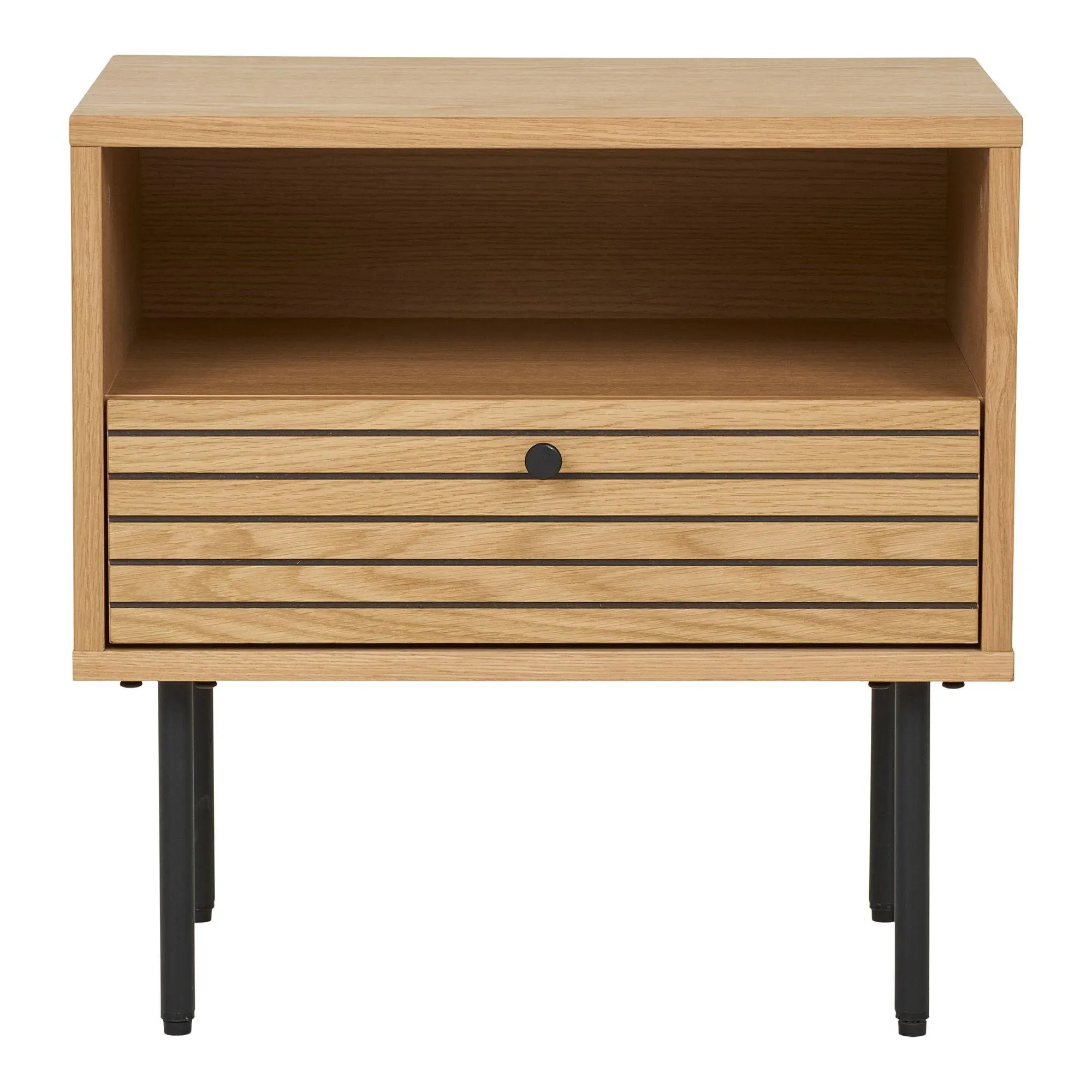 Kyoto 1 Drawer Side Table - Natural, Oak