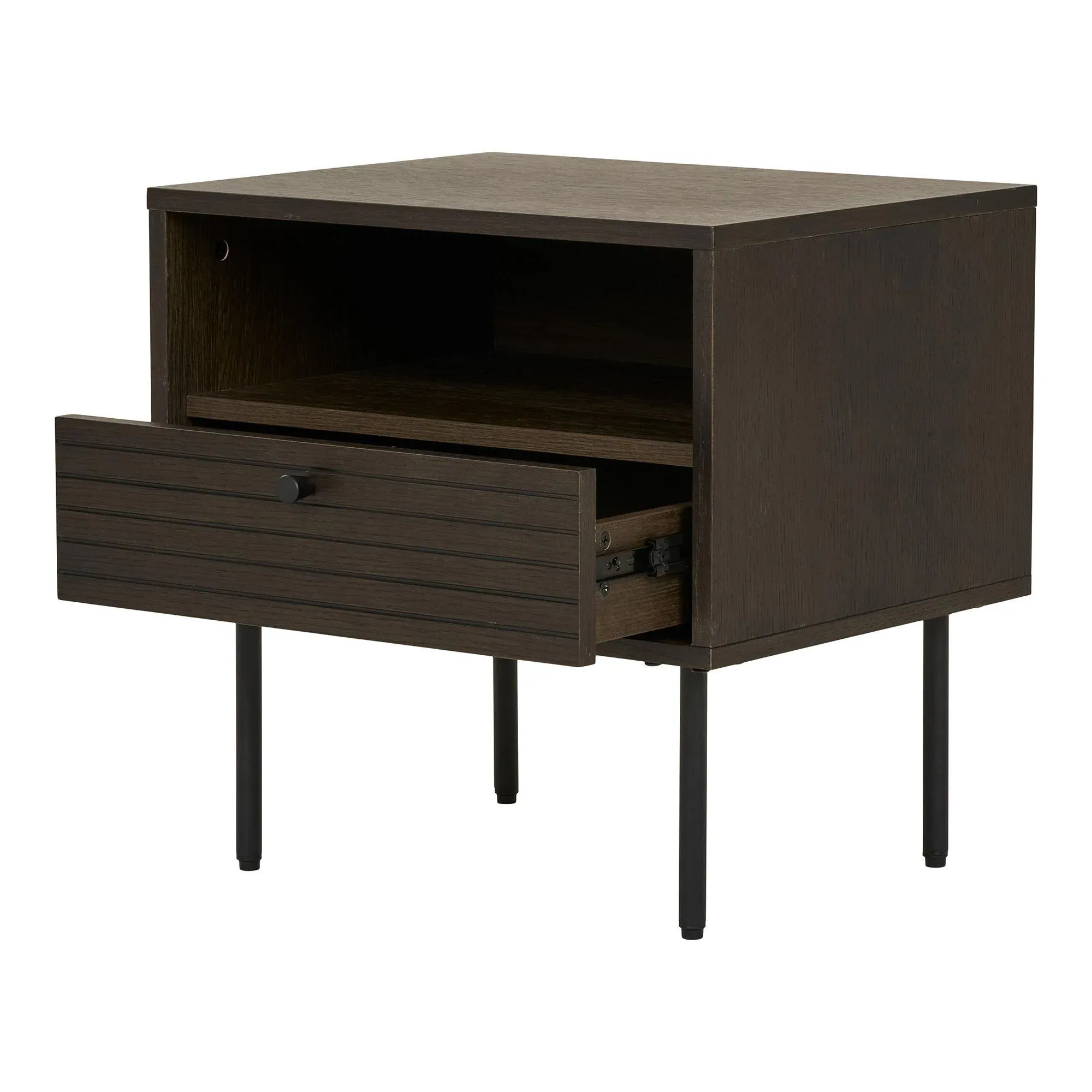 Kyoto 1 Drawer Side Table - Smoked, Oak