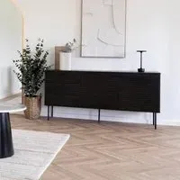 Kyoto 2 Door 3 Drawer Medium Sideboard - Smoked, Oak