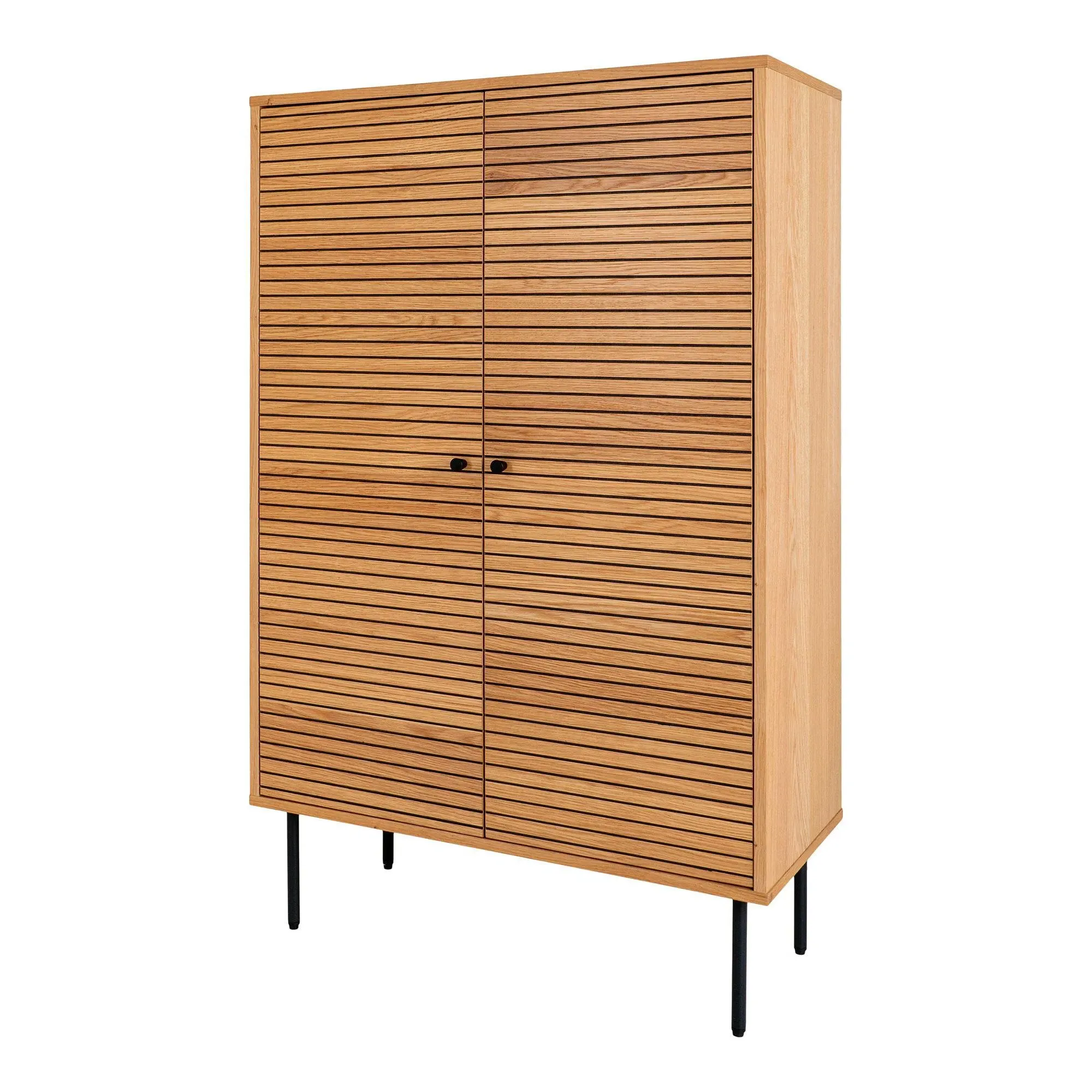 Kyoto 2 Door Hall Cabinet - Natural Oak