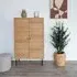 Kyoto 2 Door Hall Cabinet - Natural Oak