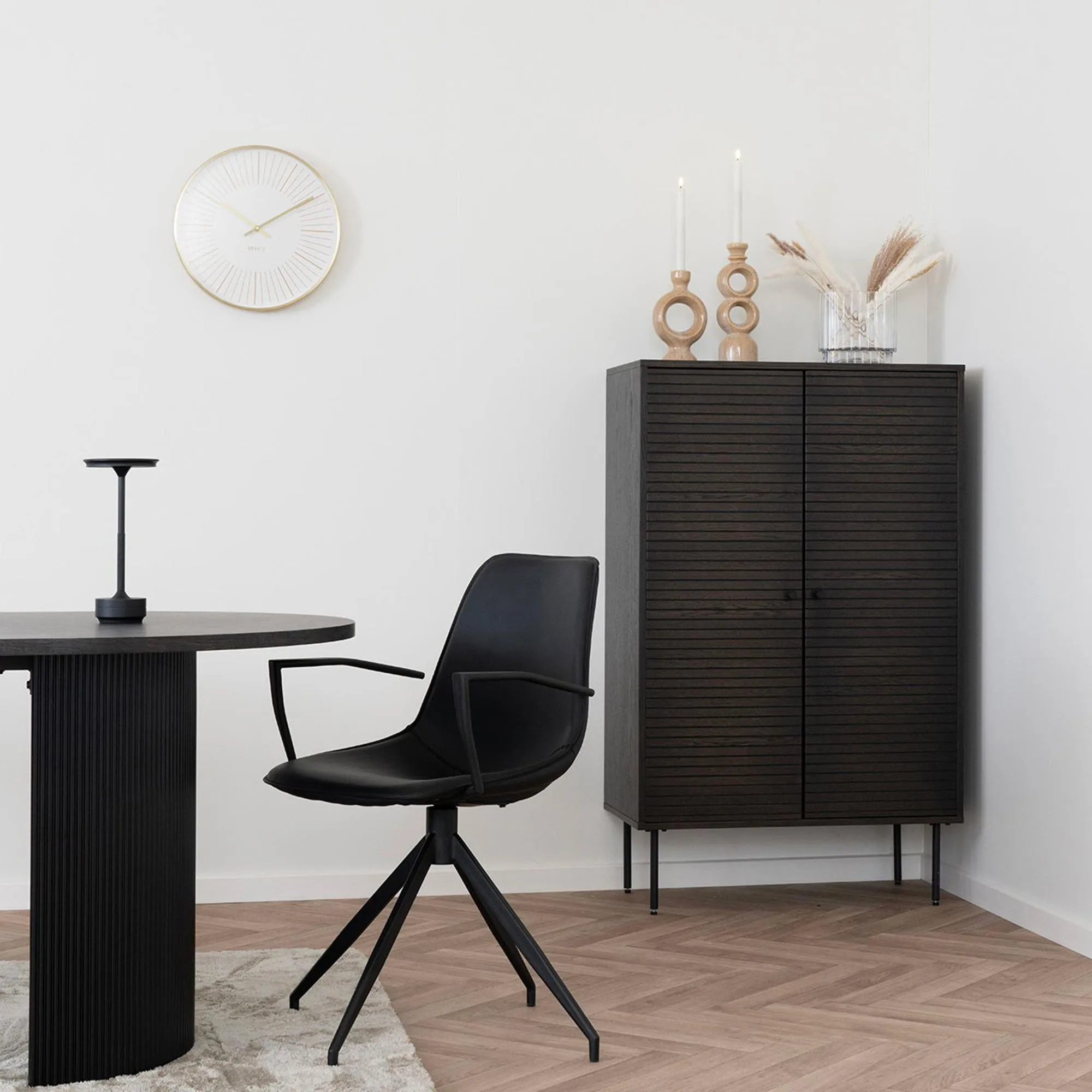 Kyoto 2 Door Hall Cabinet - Smoked Oak