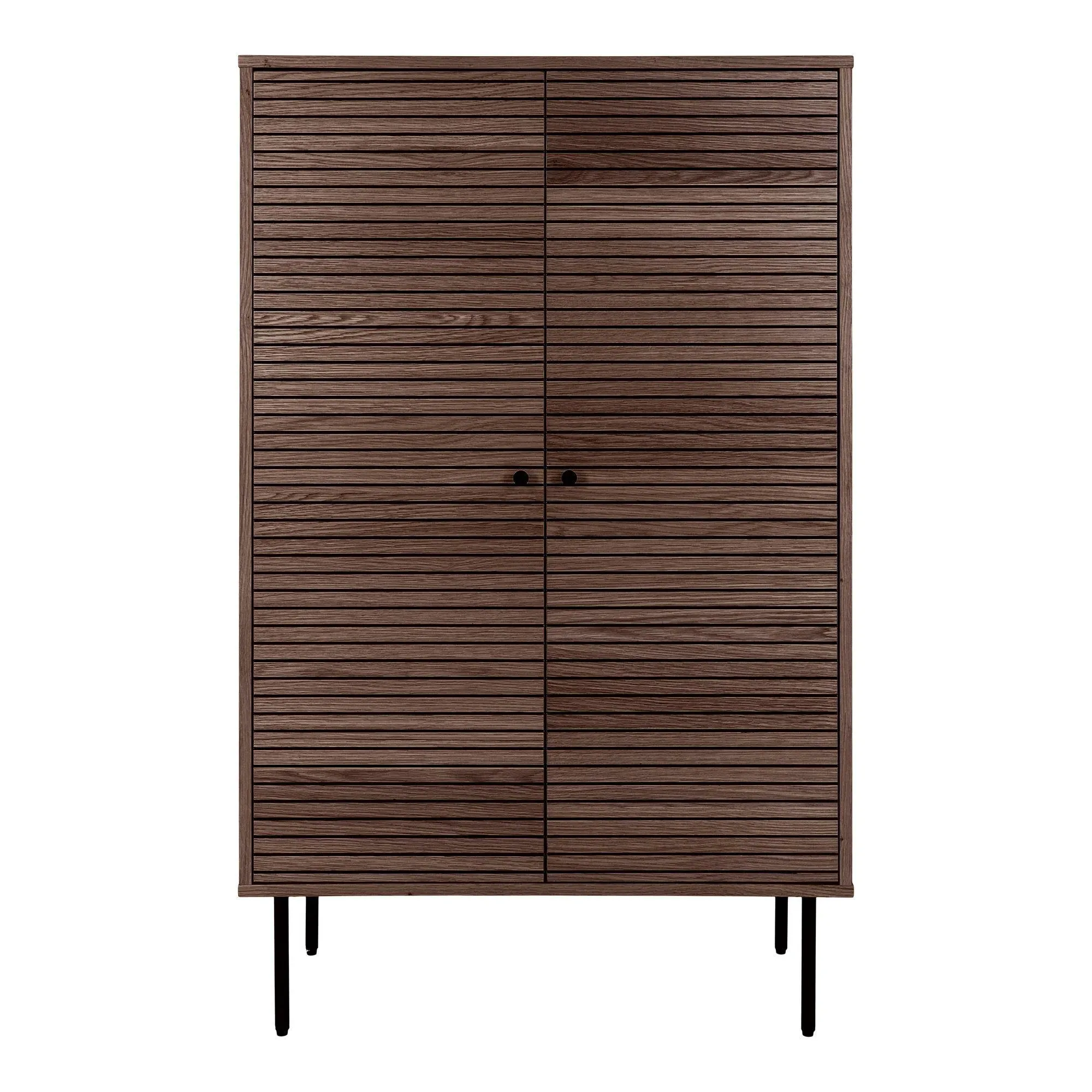 Kyoto 2 Door Hall Cabinet - Smoked Oak