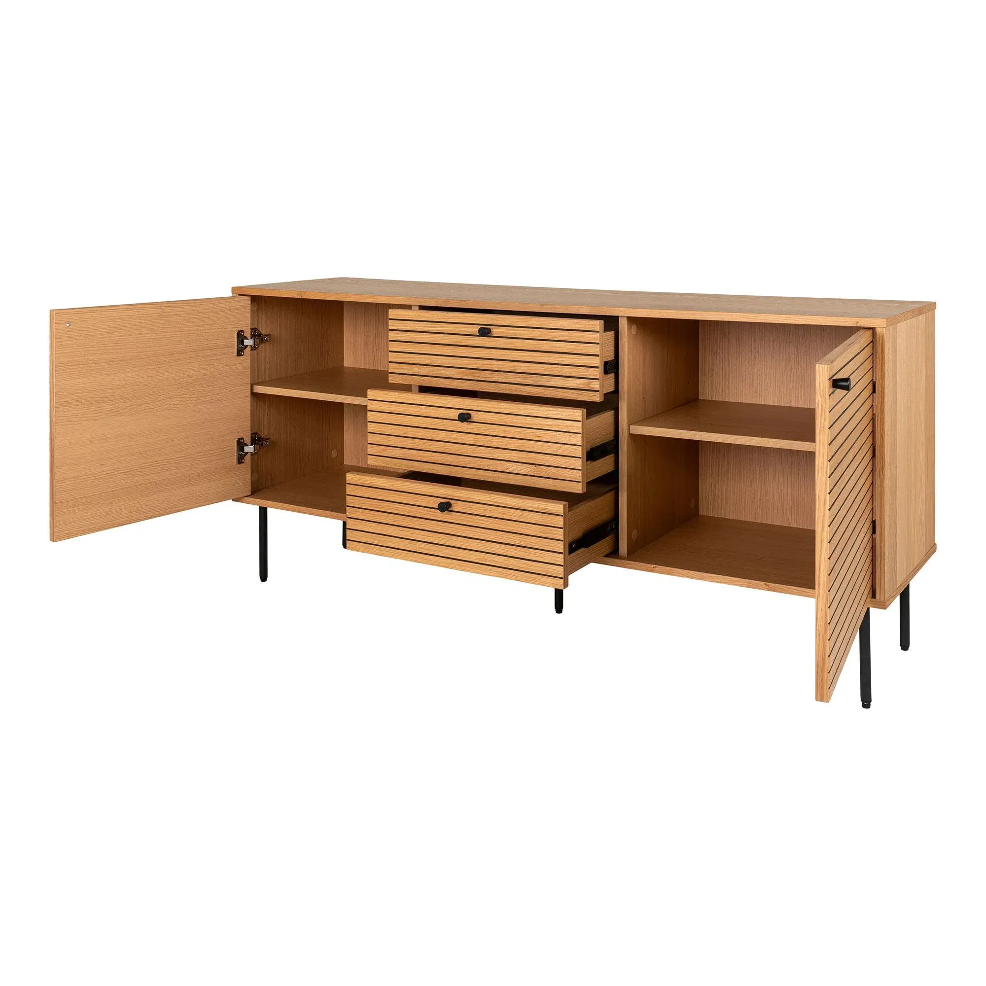 Kyoto 2 Door Medium Sideboard - Natural, Oak