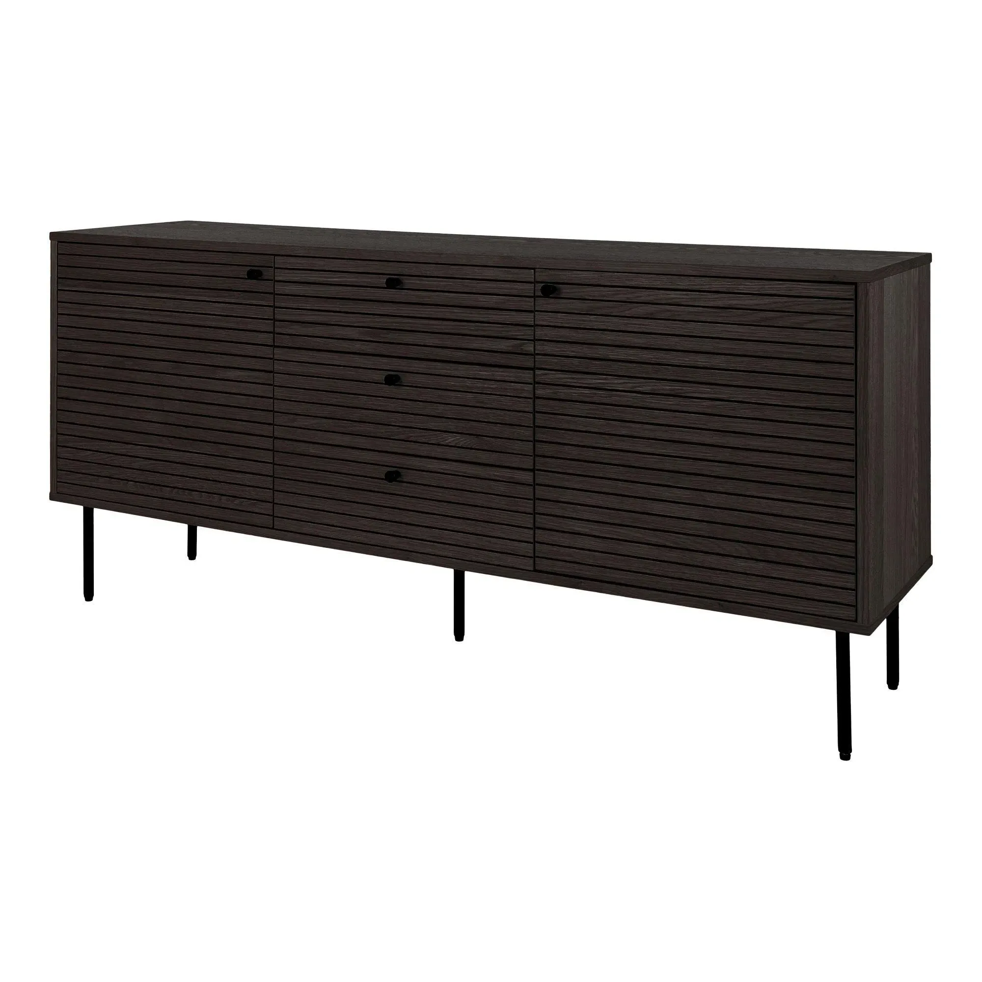 Kyoto 2 Door Medium Sideboard - Smoked, Oak