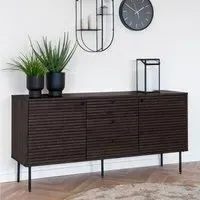 Kyoto 2 Door Medium Sideboard - Smoked, Oak