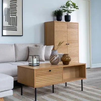 Kyoto 2 Drawer Coffee Table - Natural, Oak image