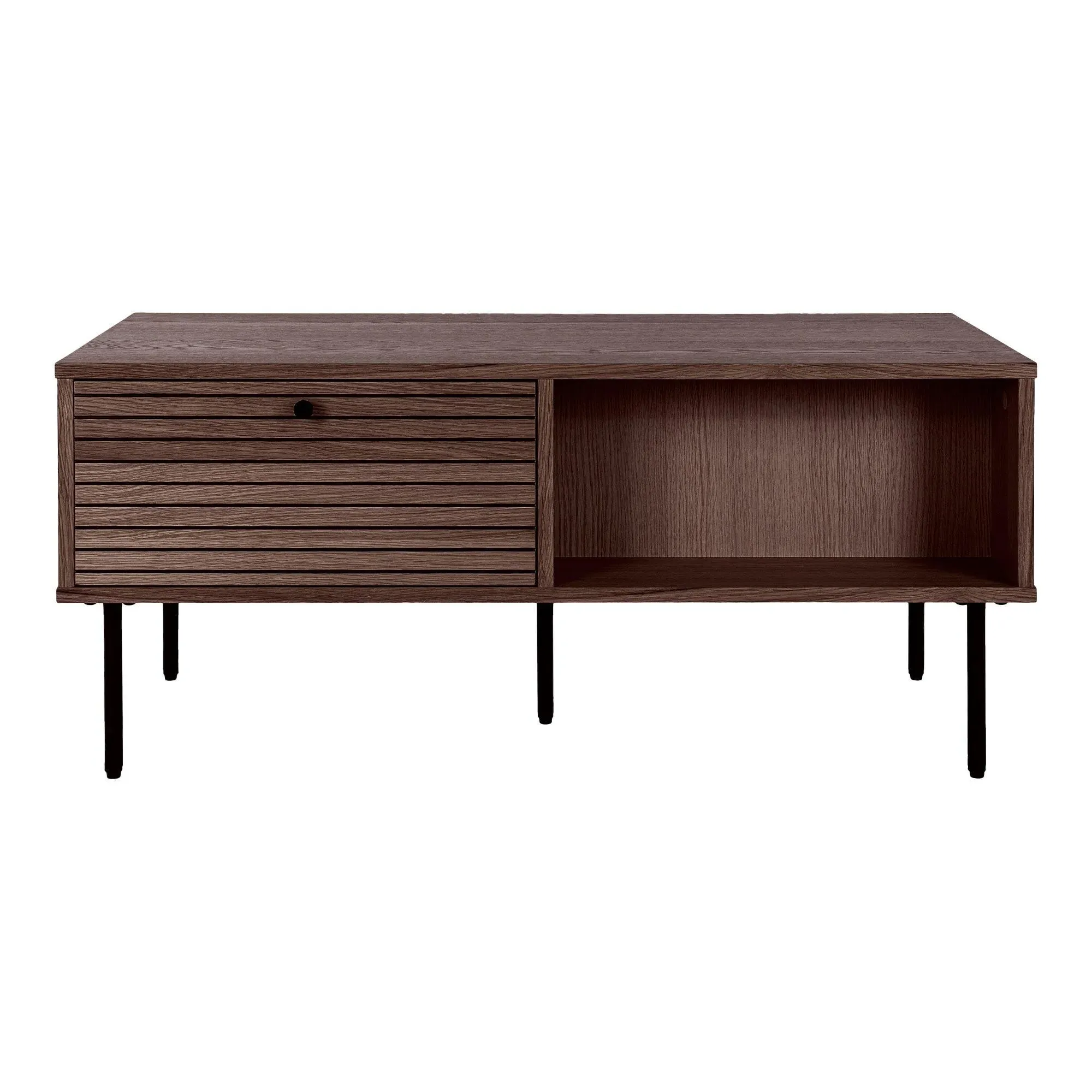 Kyoto 2 Drawer Coffee Table - Smoked, Oak